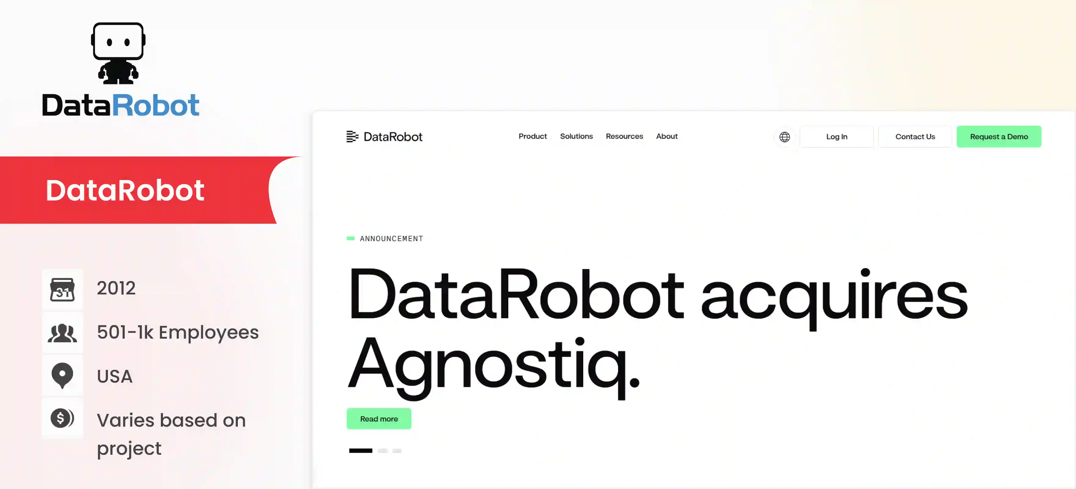 machine learning consulting company DataRobot
