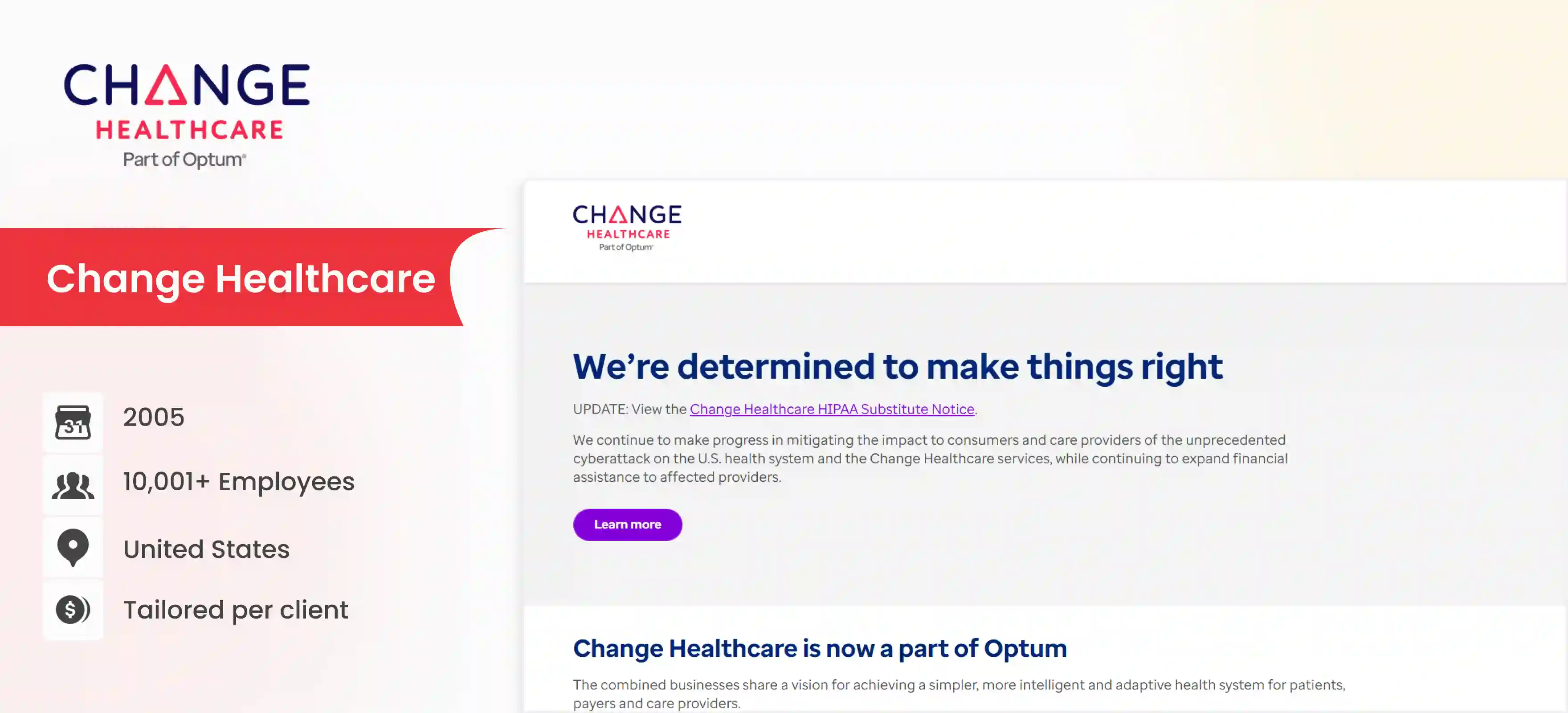 revenue cycle management company Change Healthcare