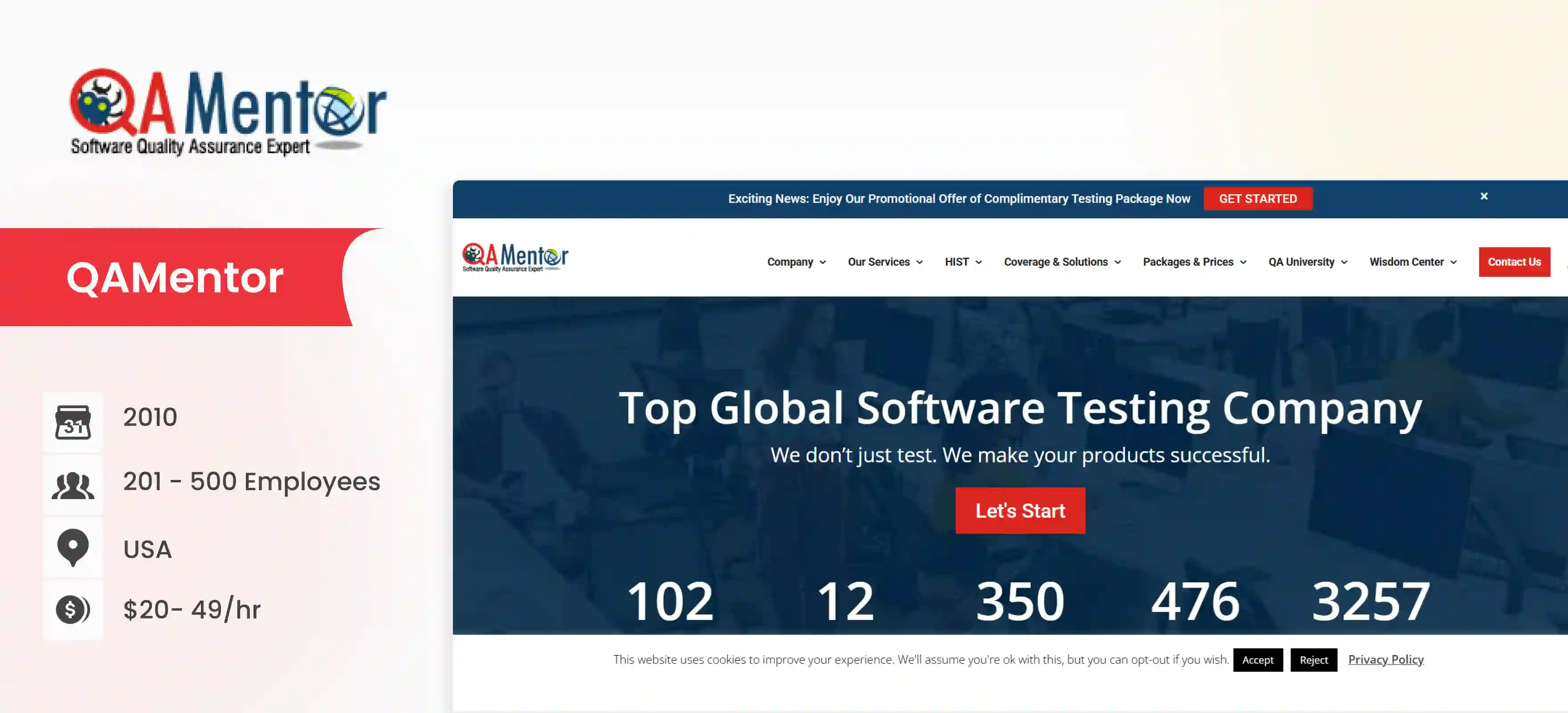software testing company QAMentor