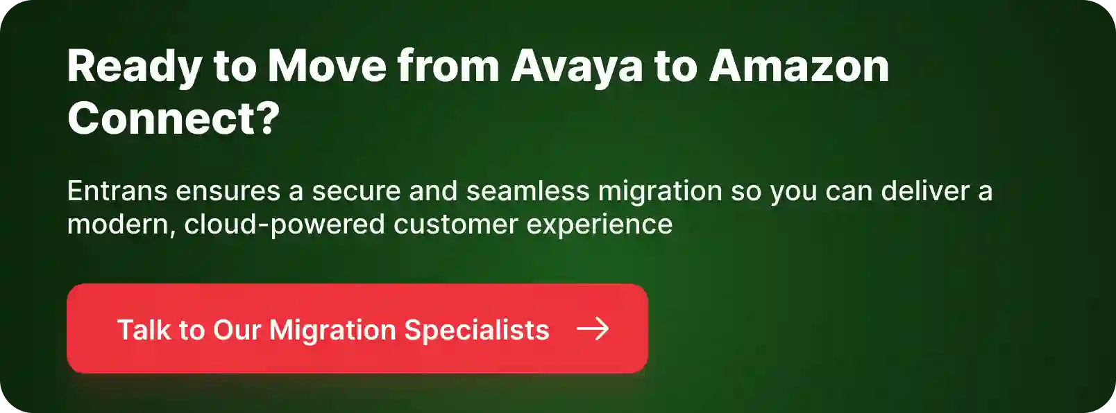 CTA for Avaya to Amazon Connect