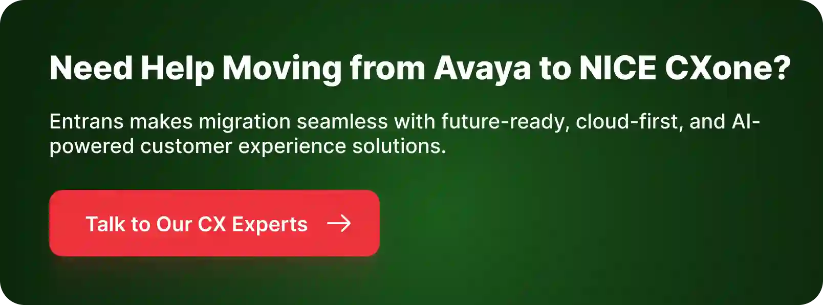 CTA for Avaya to Nice Contact Center igration