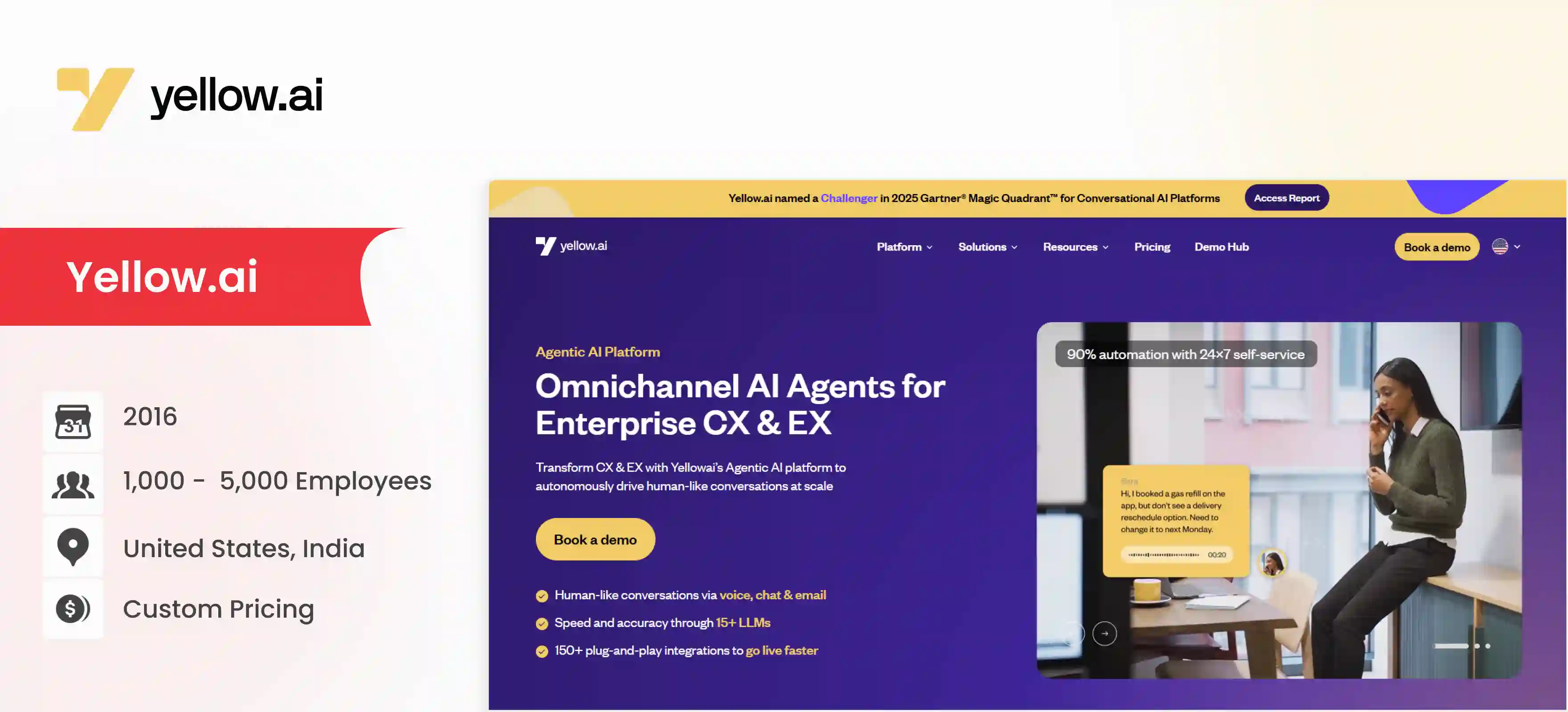 ai chatbot development company Yellow AI