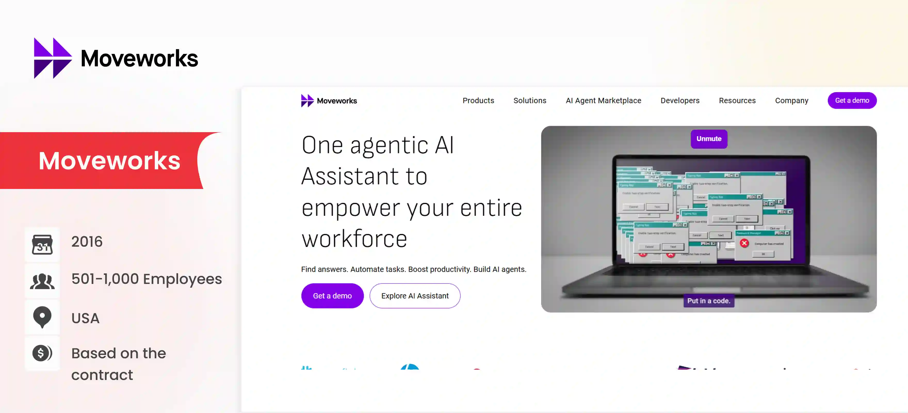 agentic ai development company Moveworks