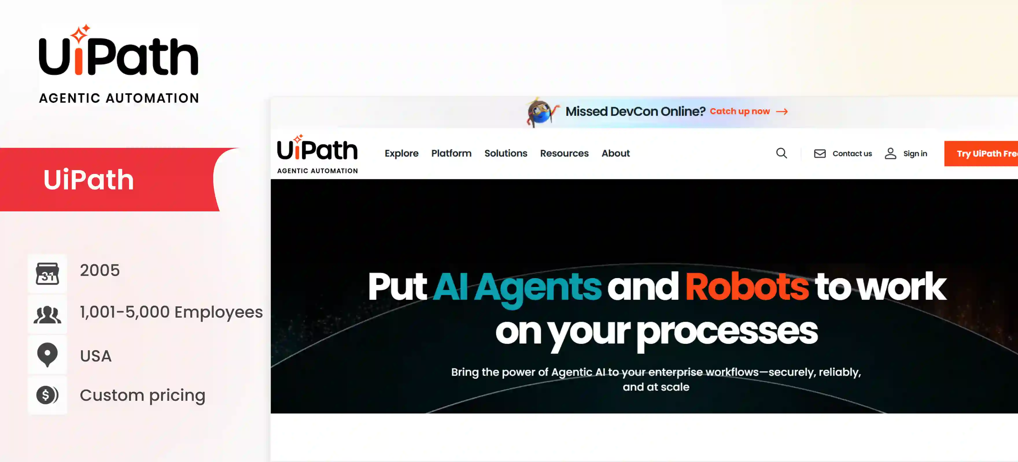 agentic ai development company UiPath