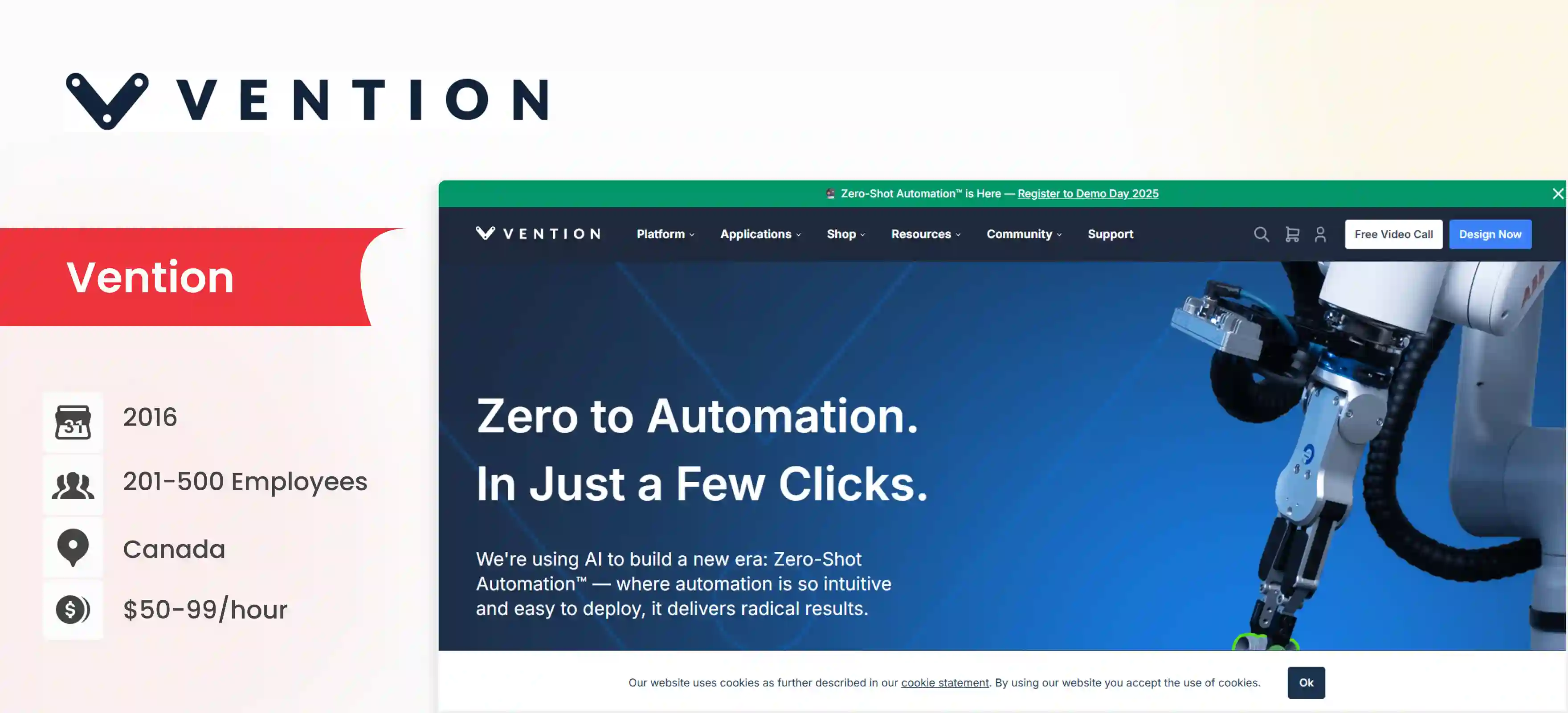 manufacturing software development company Vention