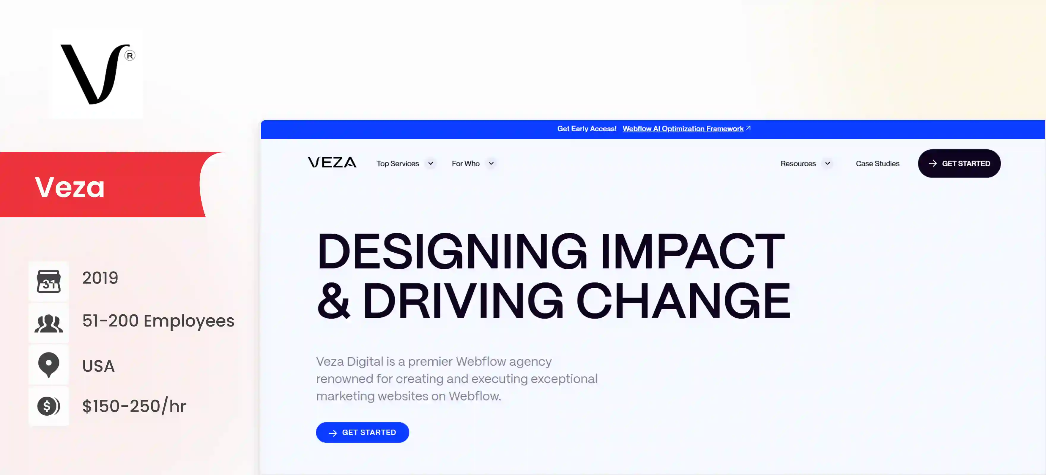 Webflow Development Company Veza Digital