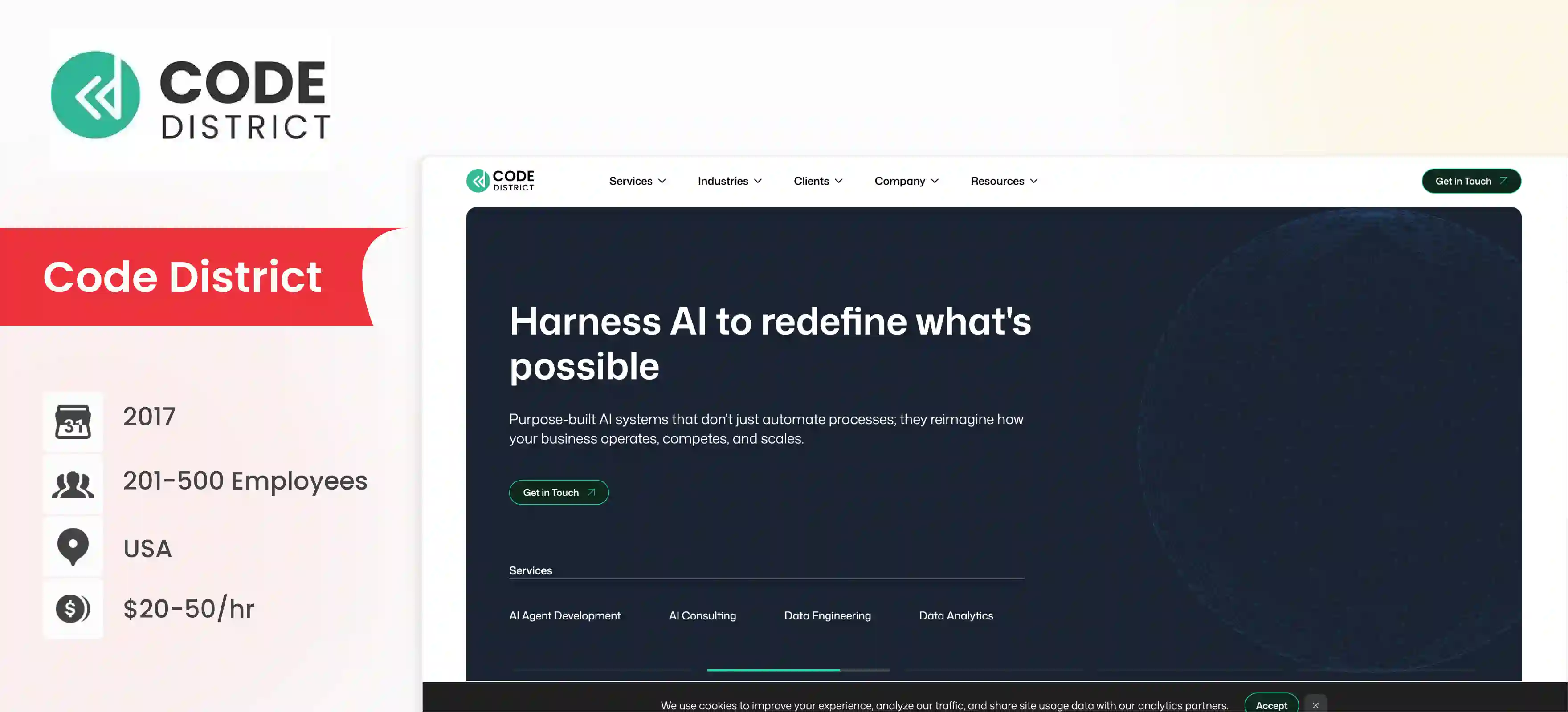 machine learning consulting company Code District