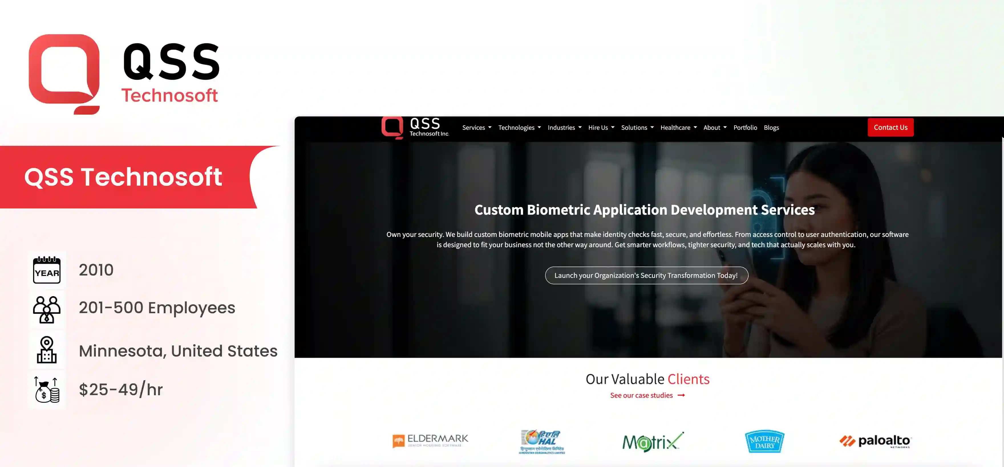 Biometric Software Development Company QSS Technosoft
