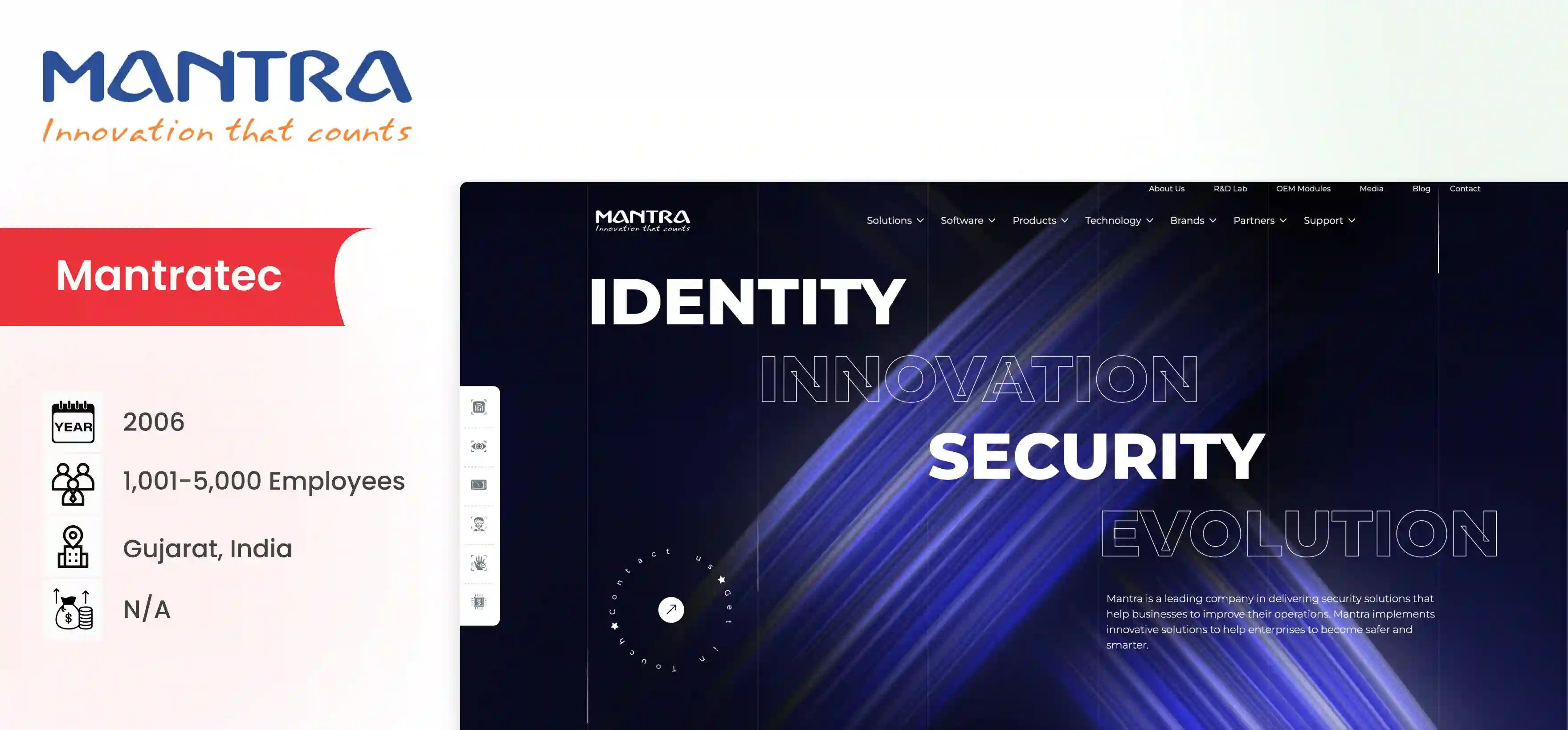 Biometric Software Development Company Mantratec