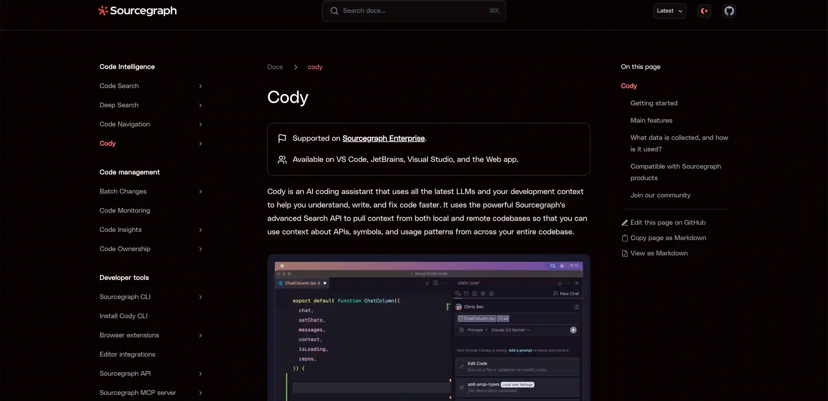 Vibe Coding Tool Cody (Sourcegraph)