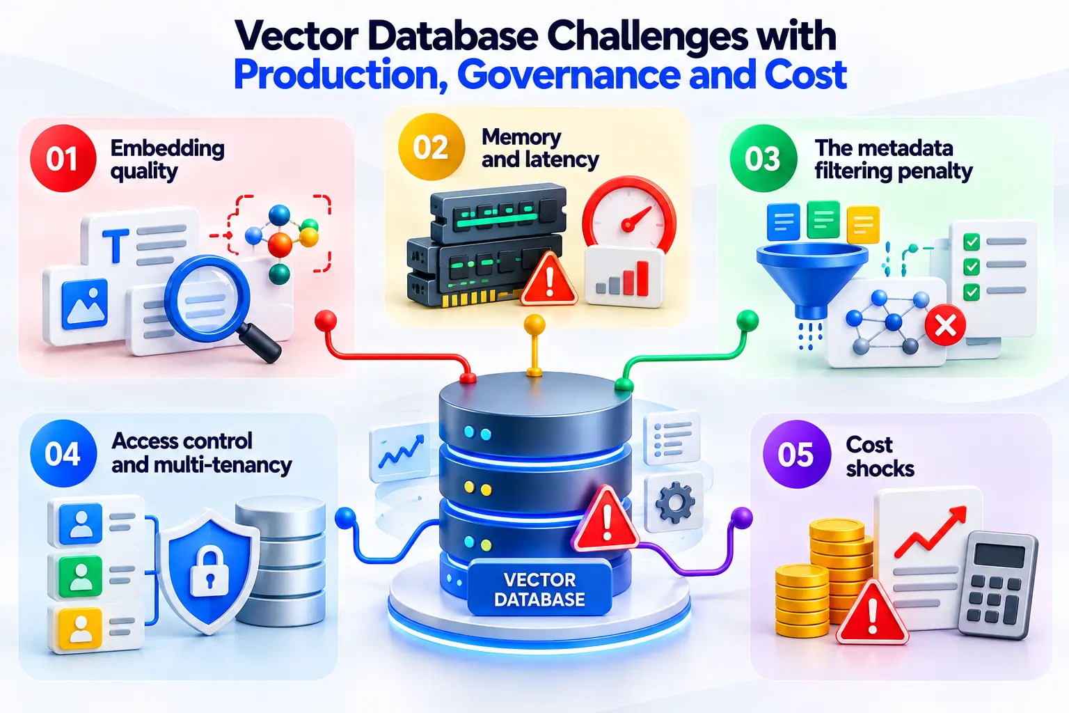 Vector database challenges, governance, and cost