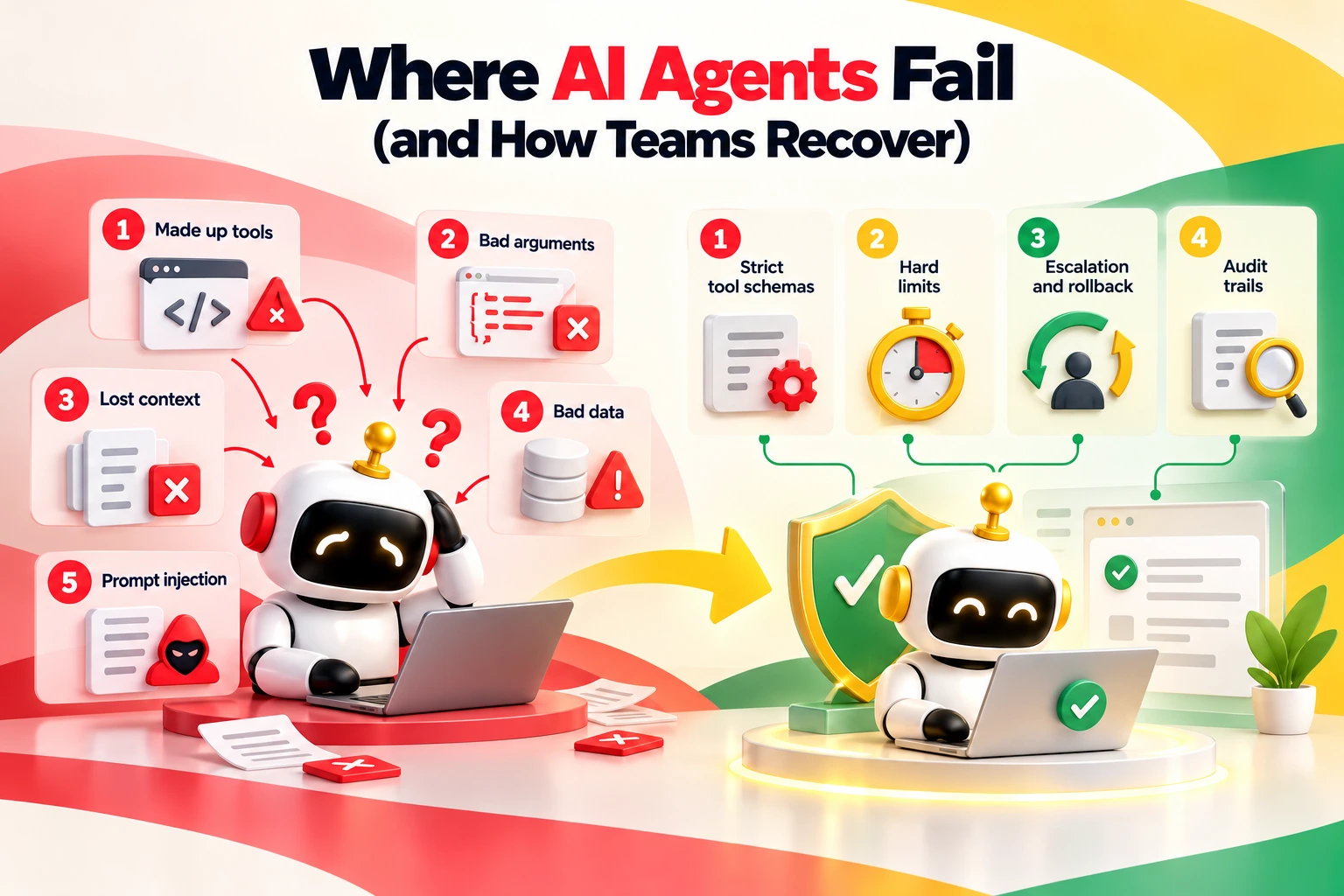 Common AI agent failures and ways to recover from them
