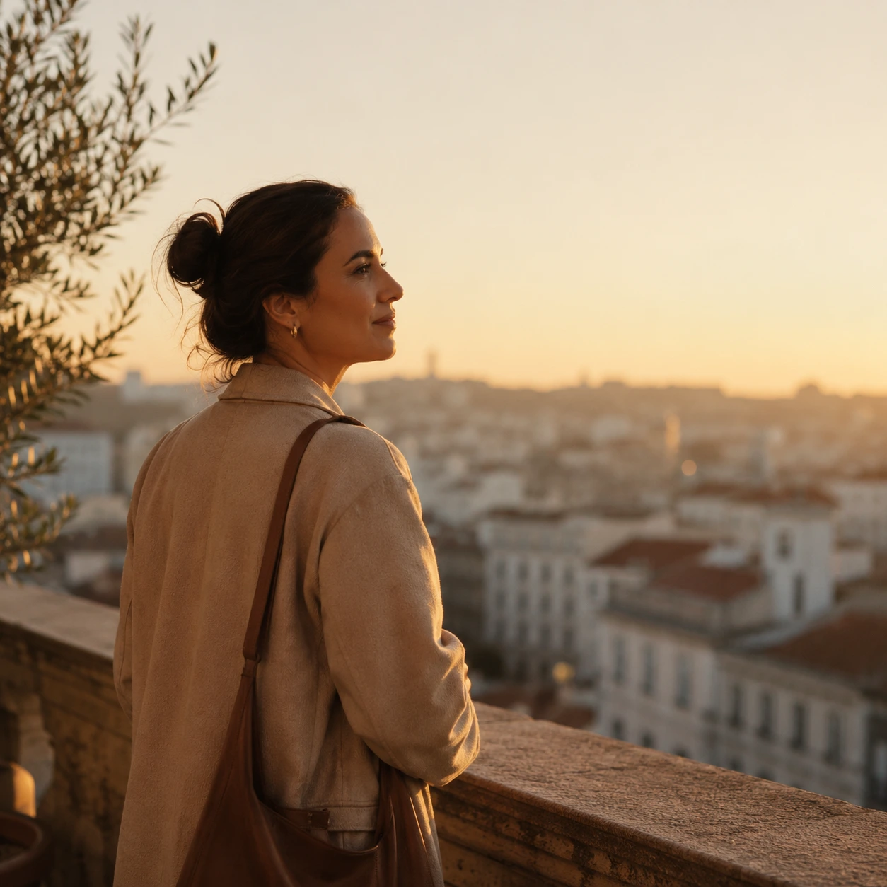 Mulher em sessão de terapia, com expressão tranquila em ambiente acolhedor.