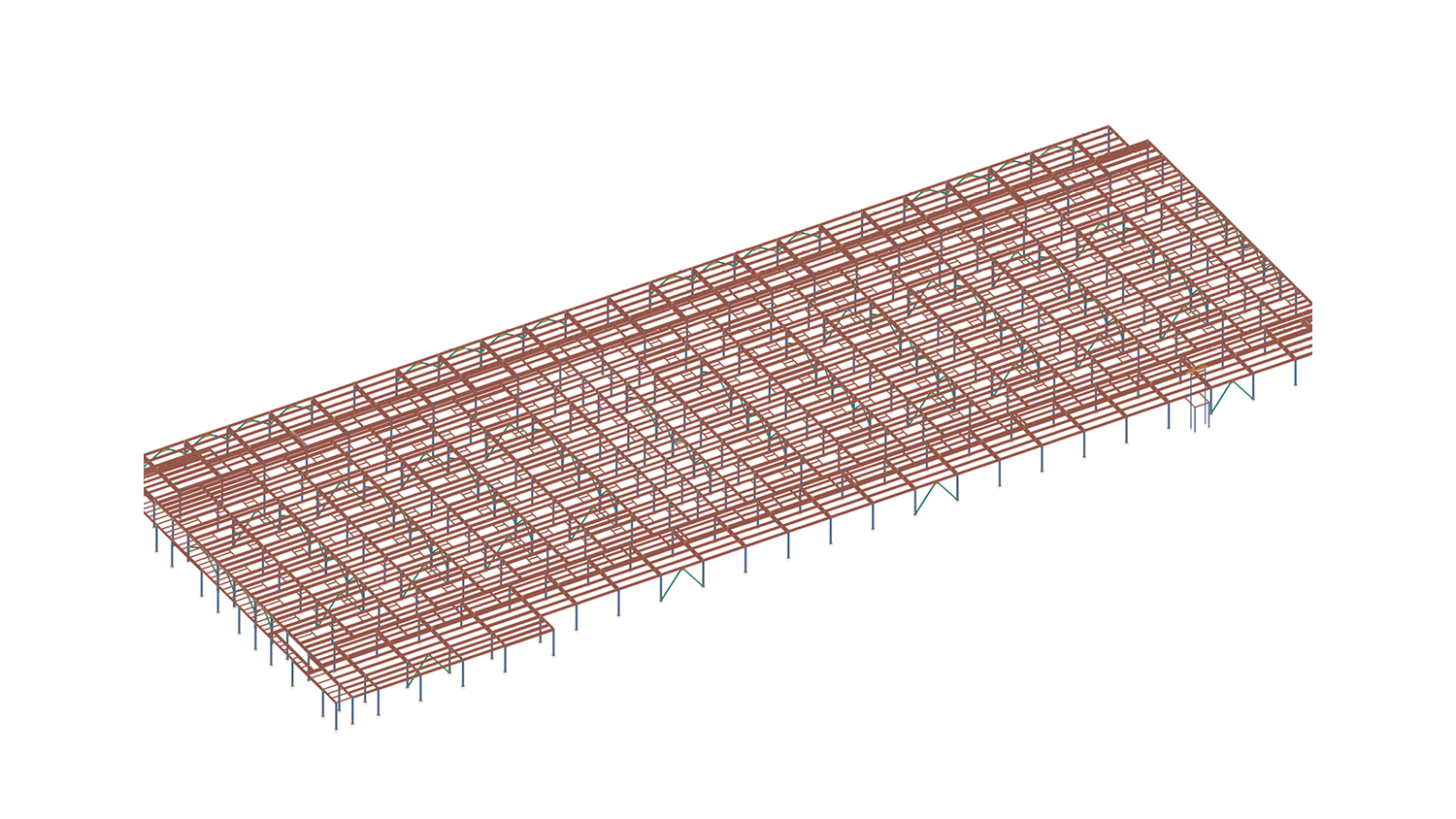 3D structural steel model of the Amazon Web Services data center
