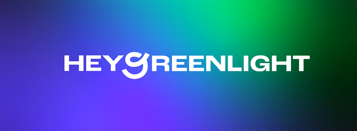 HeyGreenlight case study hero image — launch campaign by More Than Cars.