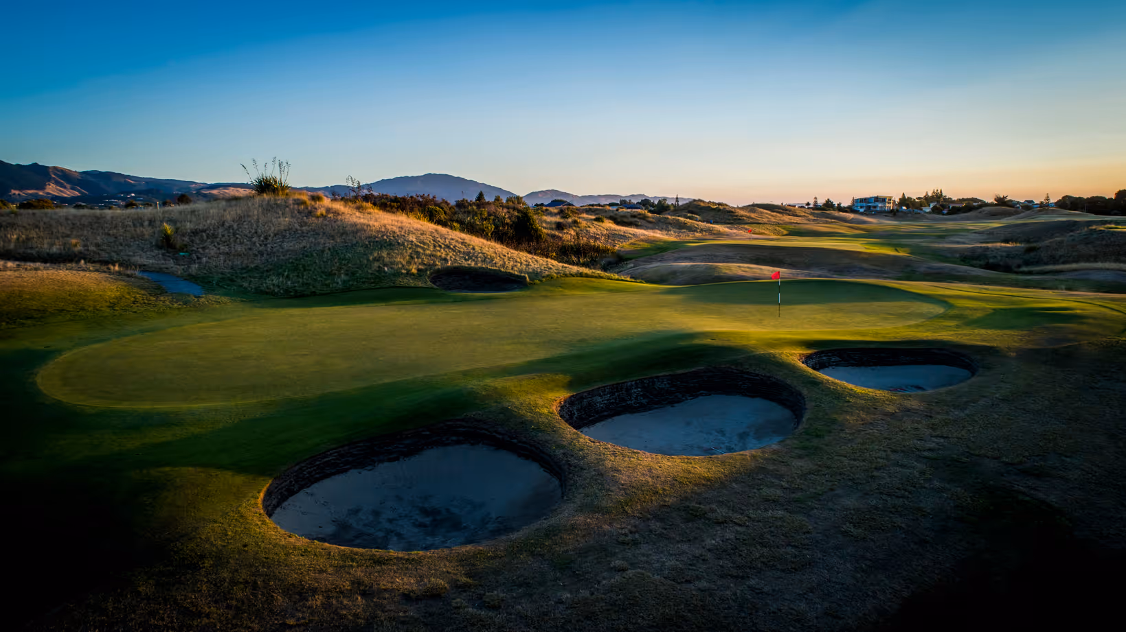 A photo of a hole on the Paraparaumu golf course.