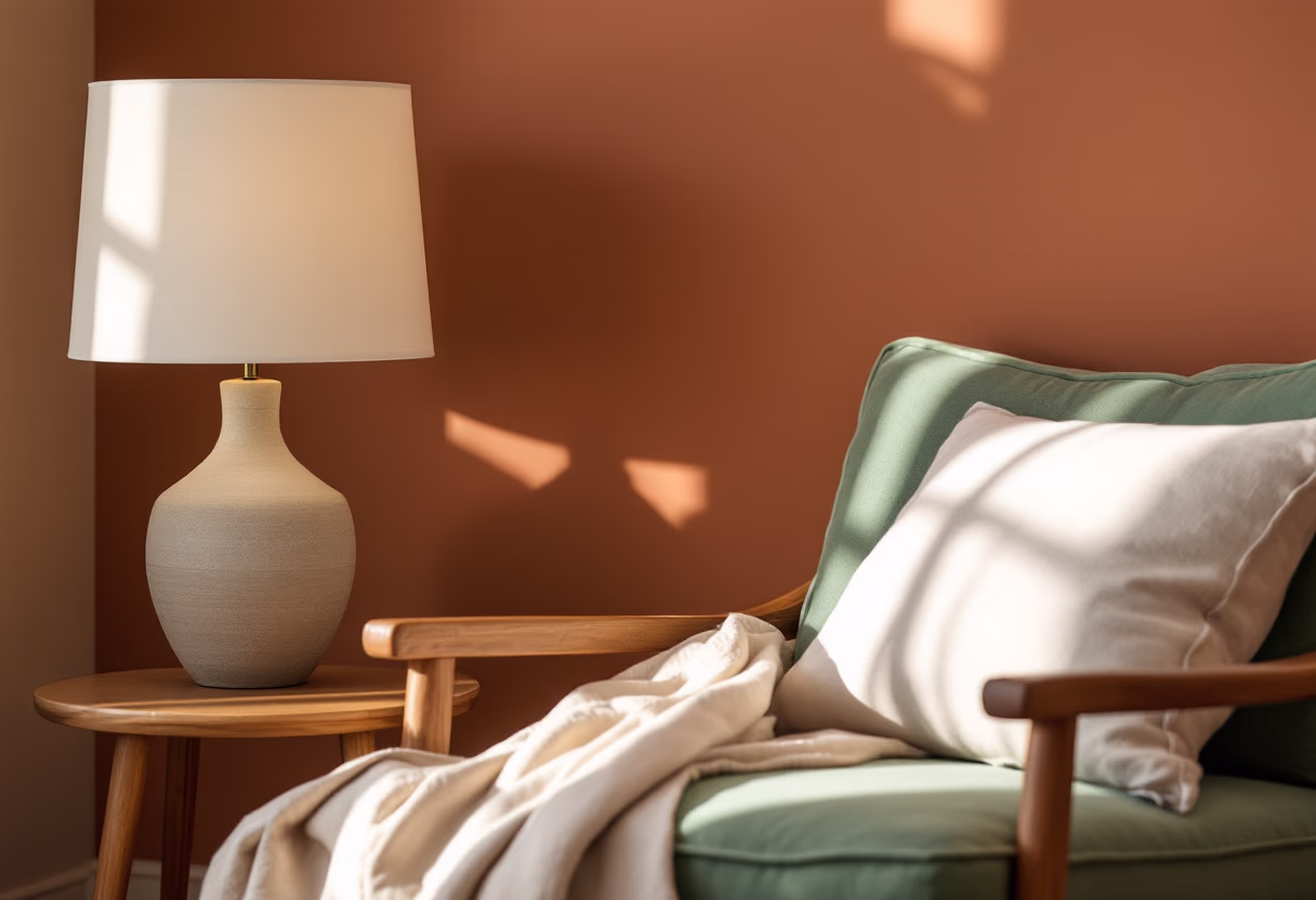 image of a tidy living room (for a cleaning service)