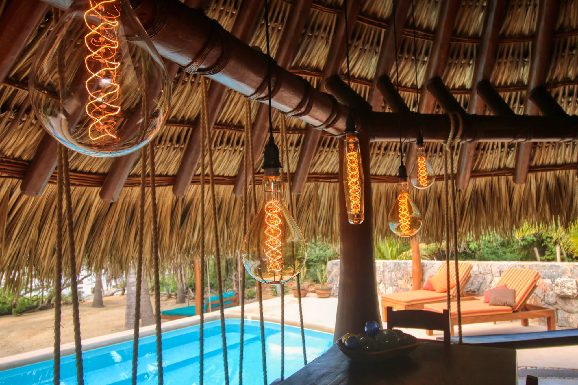 Villa Armonia palapa and gardens