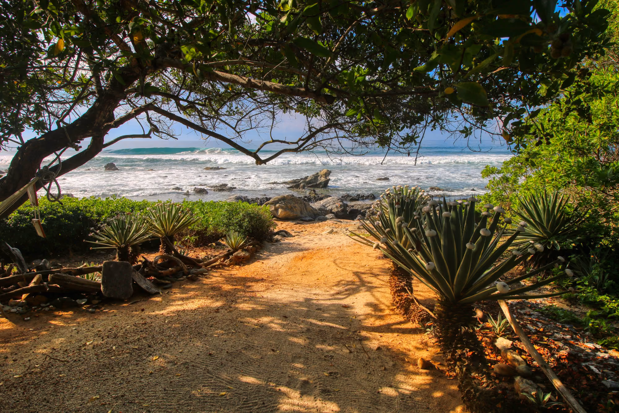 Stone-paved garden path at Villa Armonia