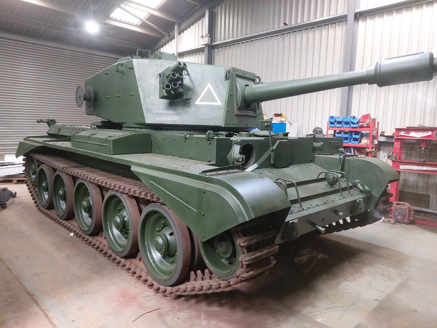 Making its Operation Market Harborough debut is this beautifully restored Charioteer from the team at Armourgeddon! Originally built as a Cromwell in 1944, it was converted in the 1950s into a Charioteer, receiving the powerful 20-pounder gun before being sold to Finland. Purchased just 18 months ago, this incredible vehicle has undergone a full restoration over the last year and is now back where it belongs in action! With only a handful of running examples remaining, this is a rare opportunity to see one up close and in the arena.