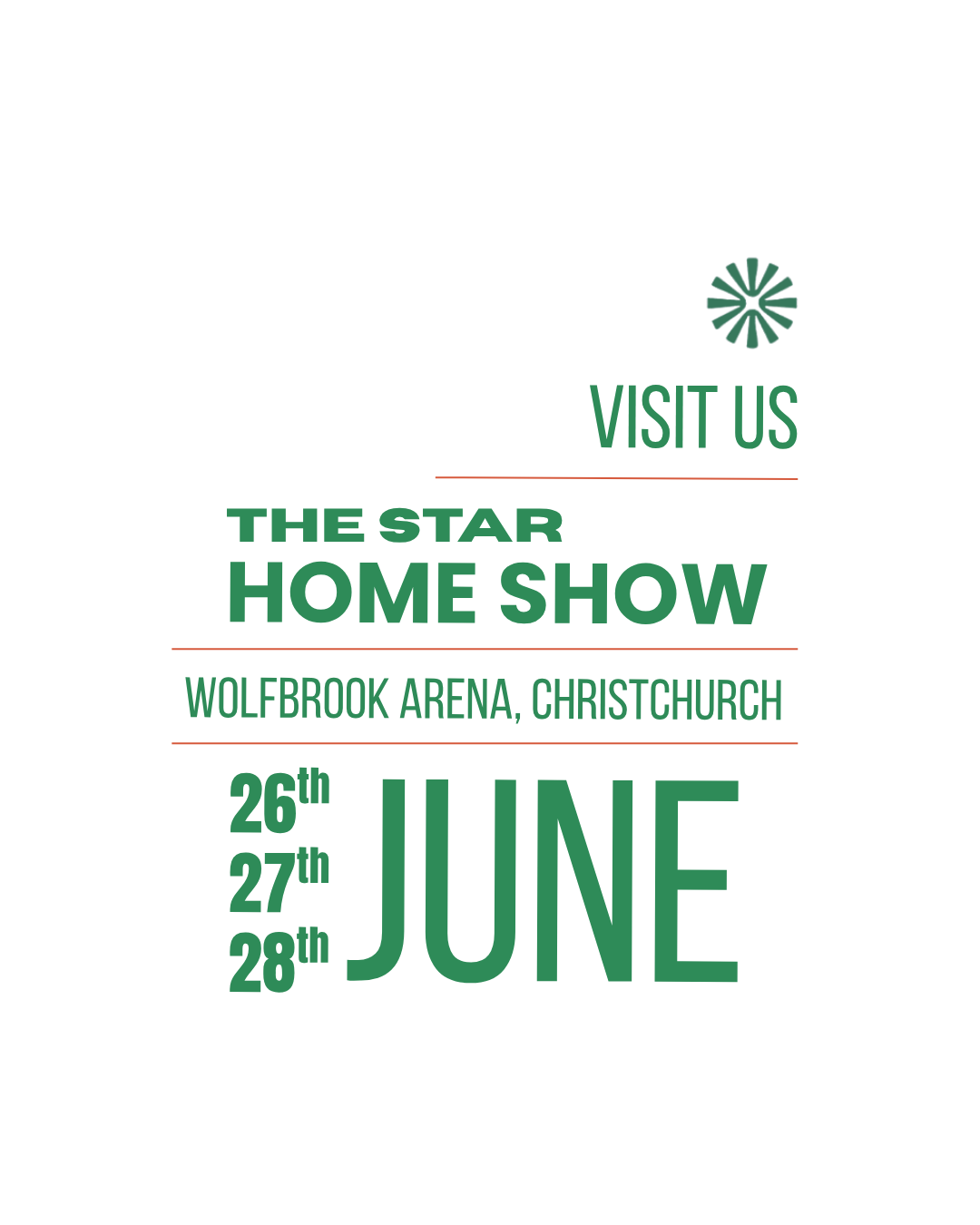Visit The Star Home Show at Wolfbrook Arena, Christchurch on June 26th, 27th, and 28th.