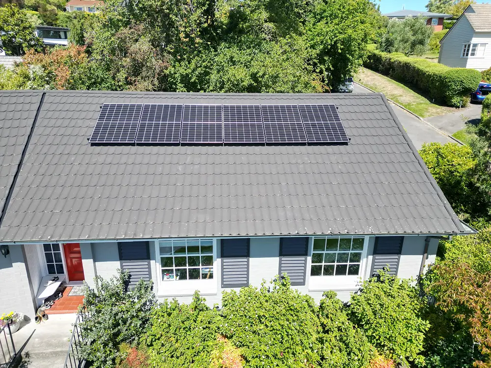 solar system installed on roof
