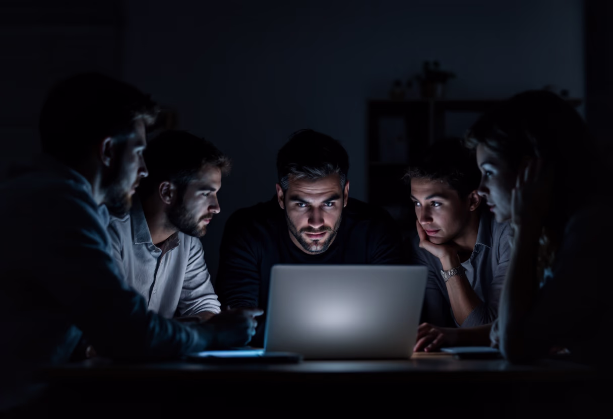 [background image] image of office workspace with desks (for a film production company)