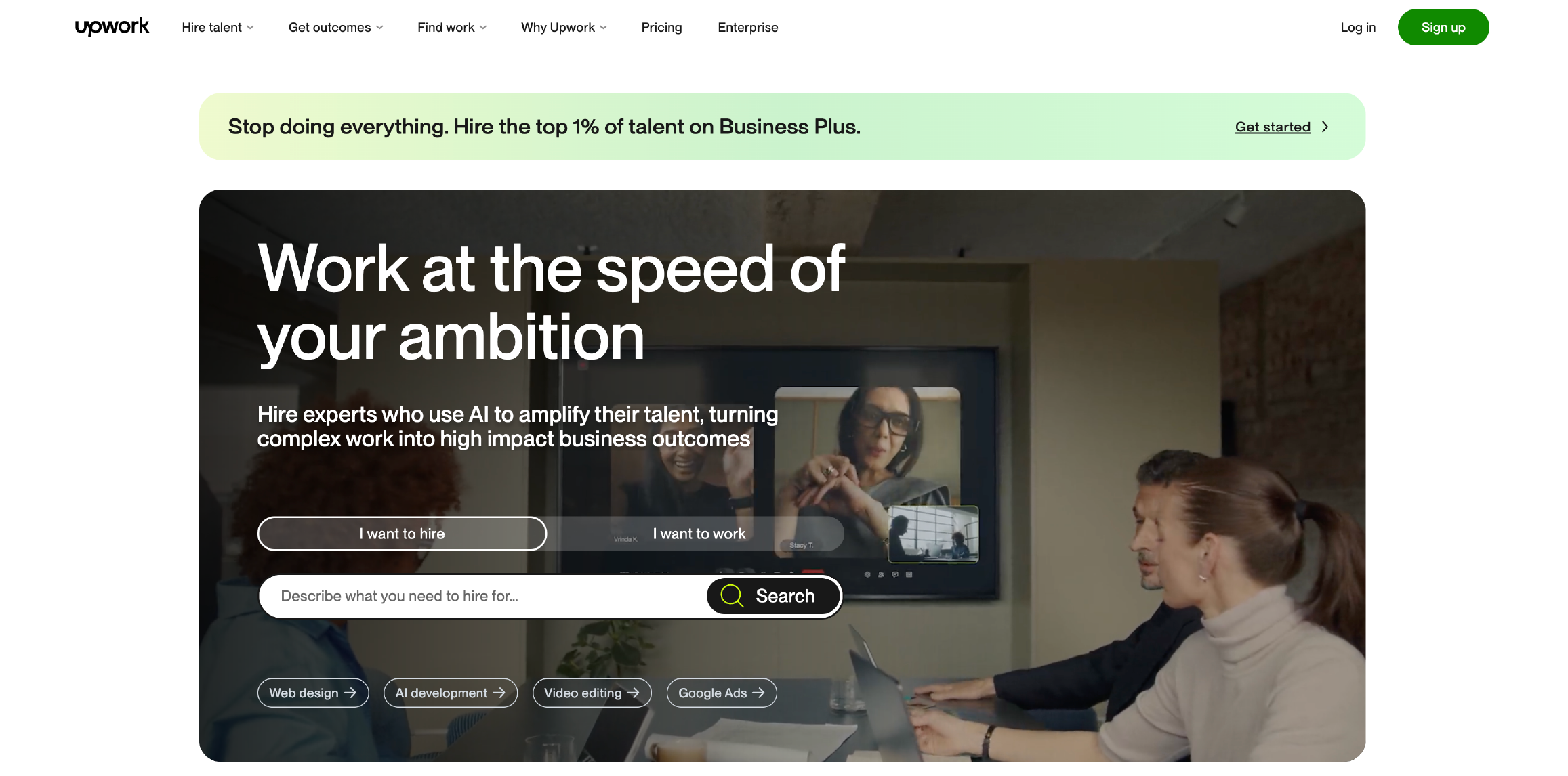 Upwork Landing Page