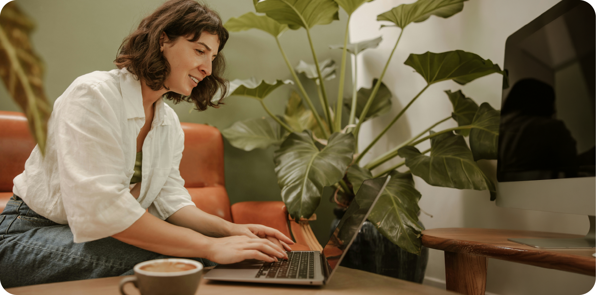 Freelancer on laptop