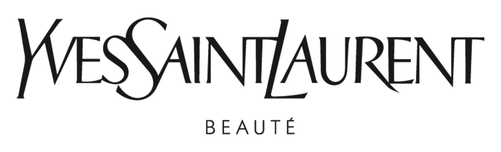Yves Saint Laurent Beauté logo in stylized black text on a white background.