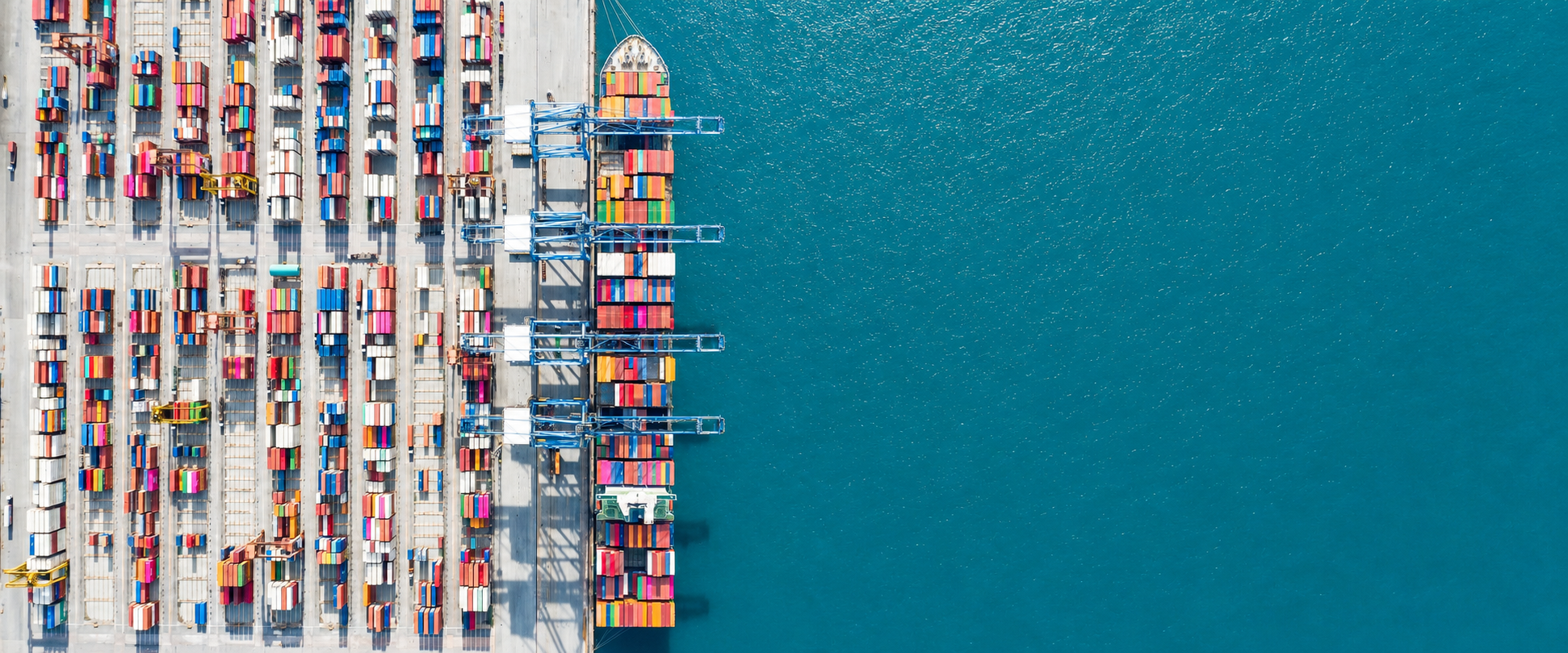 Container ship at berth for customs clearance