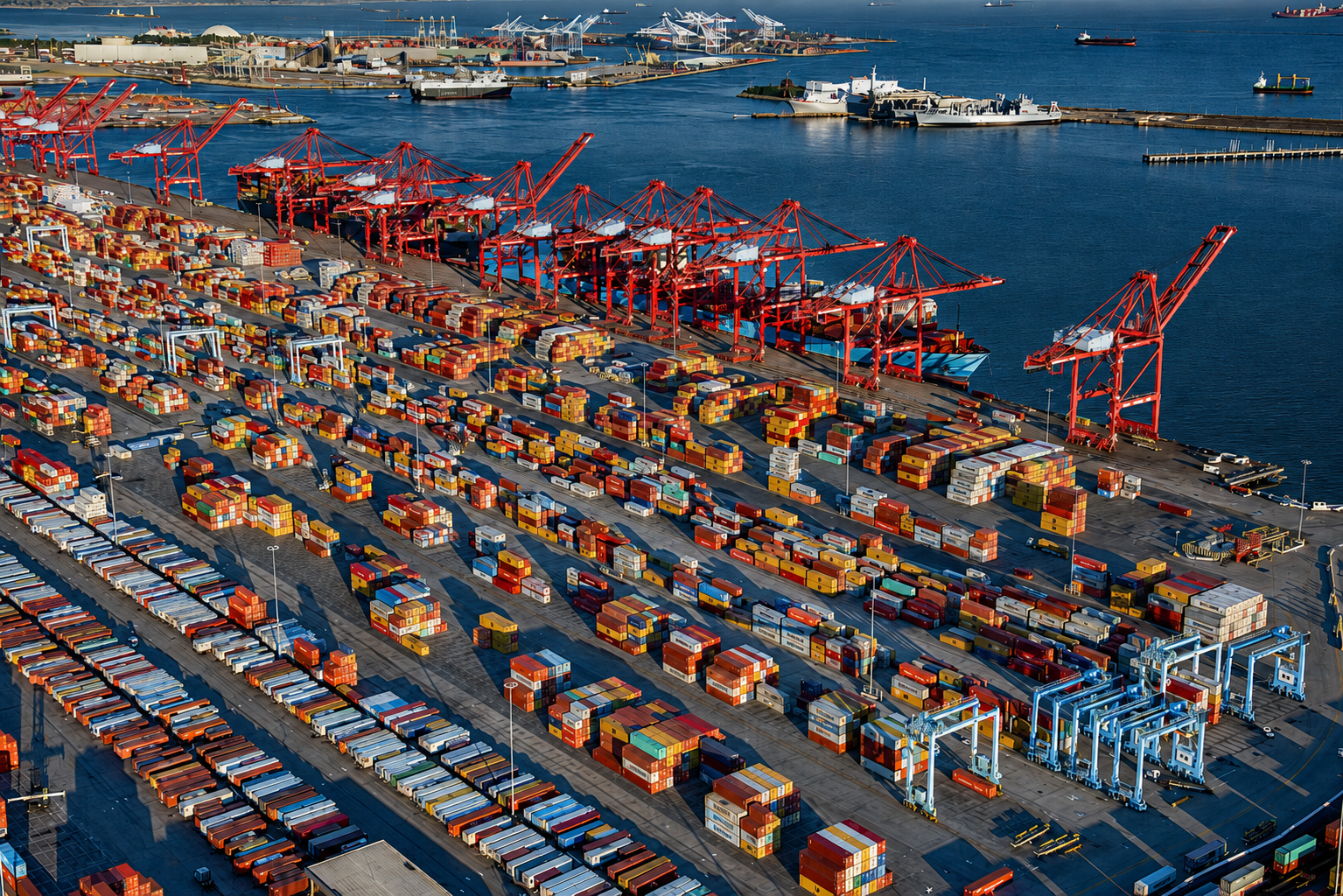 Container operations at the Port of Long Beach