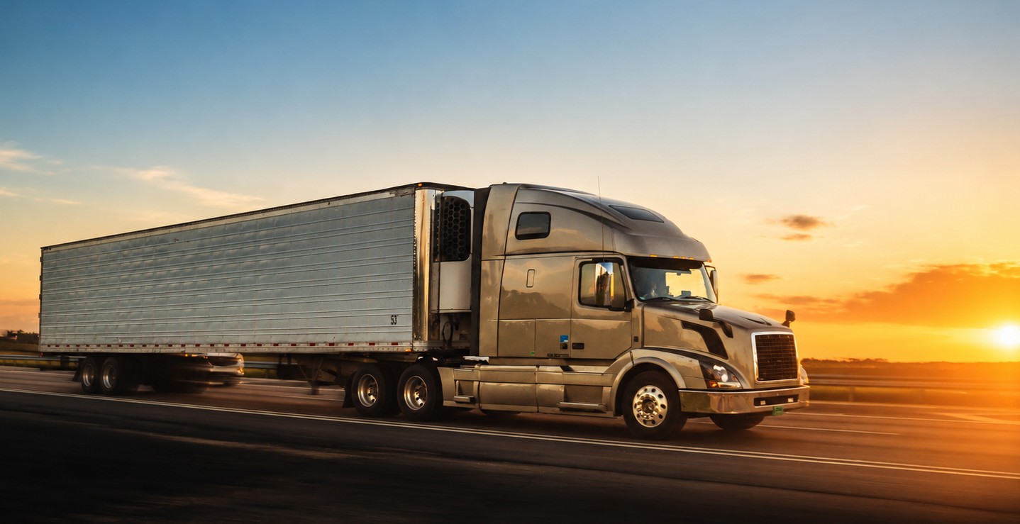 53-foot trailer hauling full truckload freight on a Southern California highway