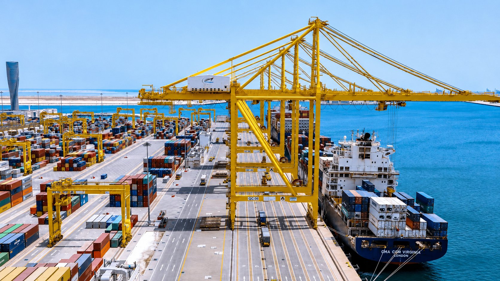 Container berth at Hamad Port in Doha, Qatar to Los Angeles ocean freight