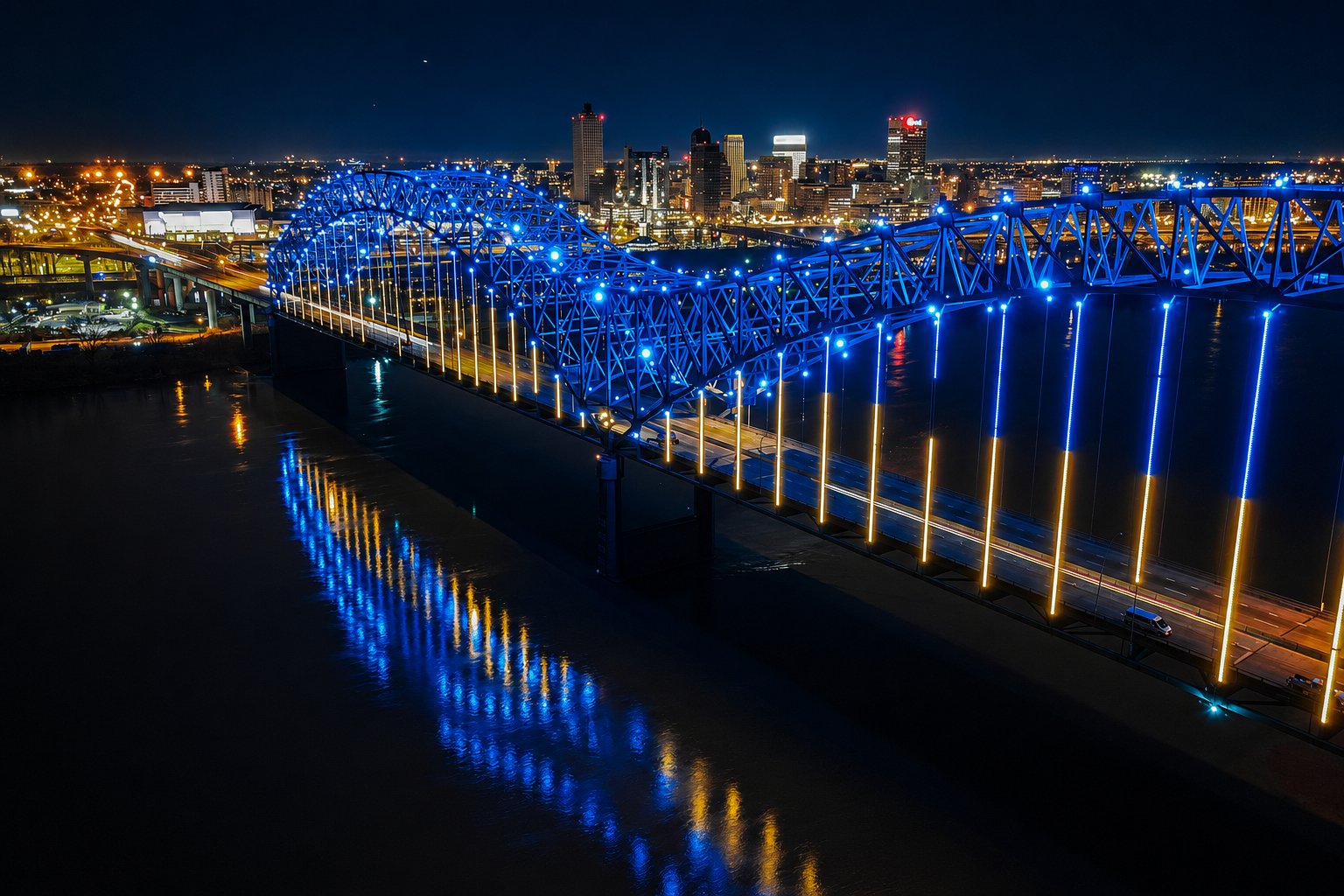Memphis skyline, Tennessee air cargo hub and mid-South freight distribution
