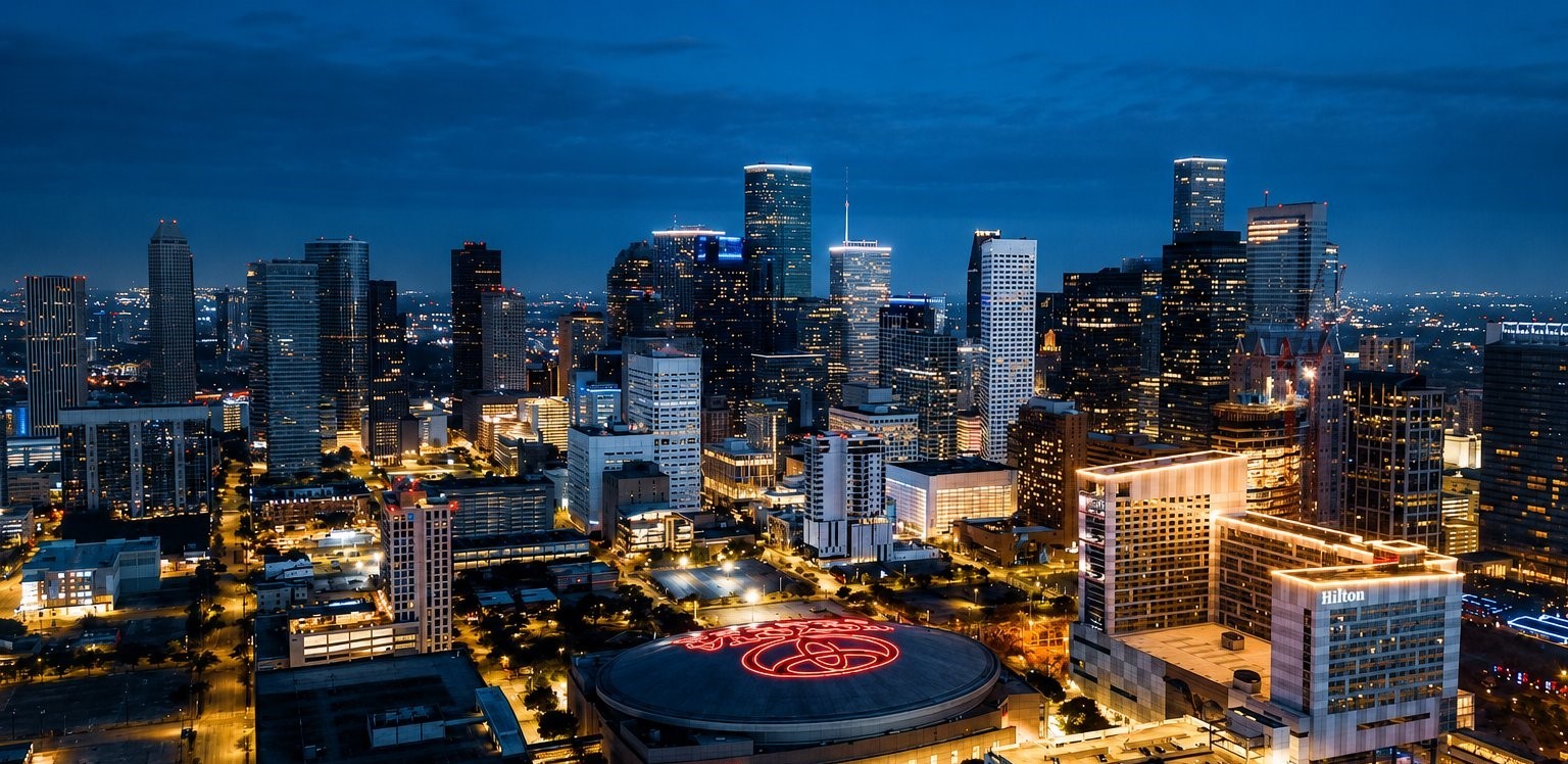 Texas skyline, FTL and intermodal freight shipping to North Texas