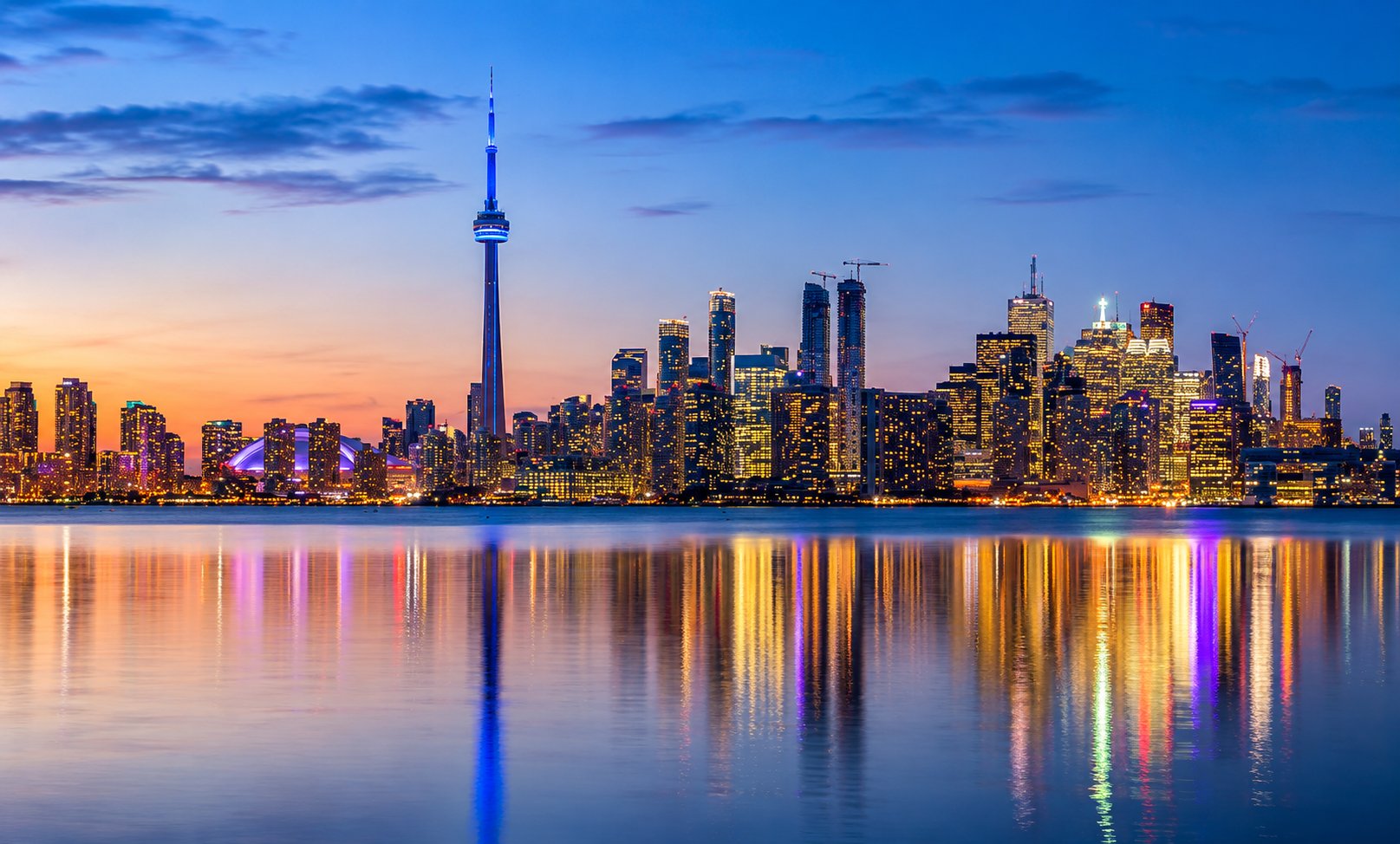 Toronto skyline, cross-border freight shipping into Ontario, Canada