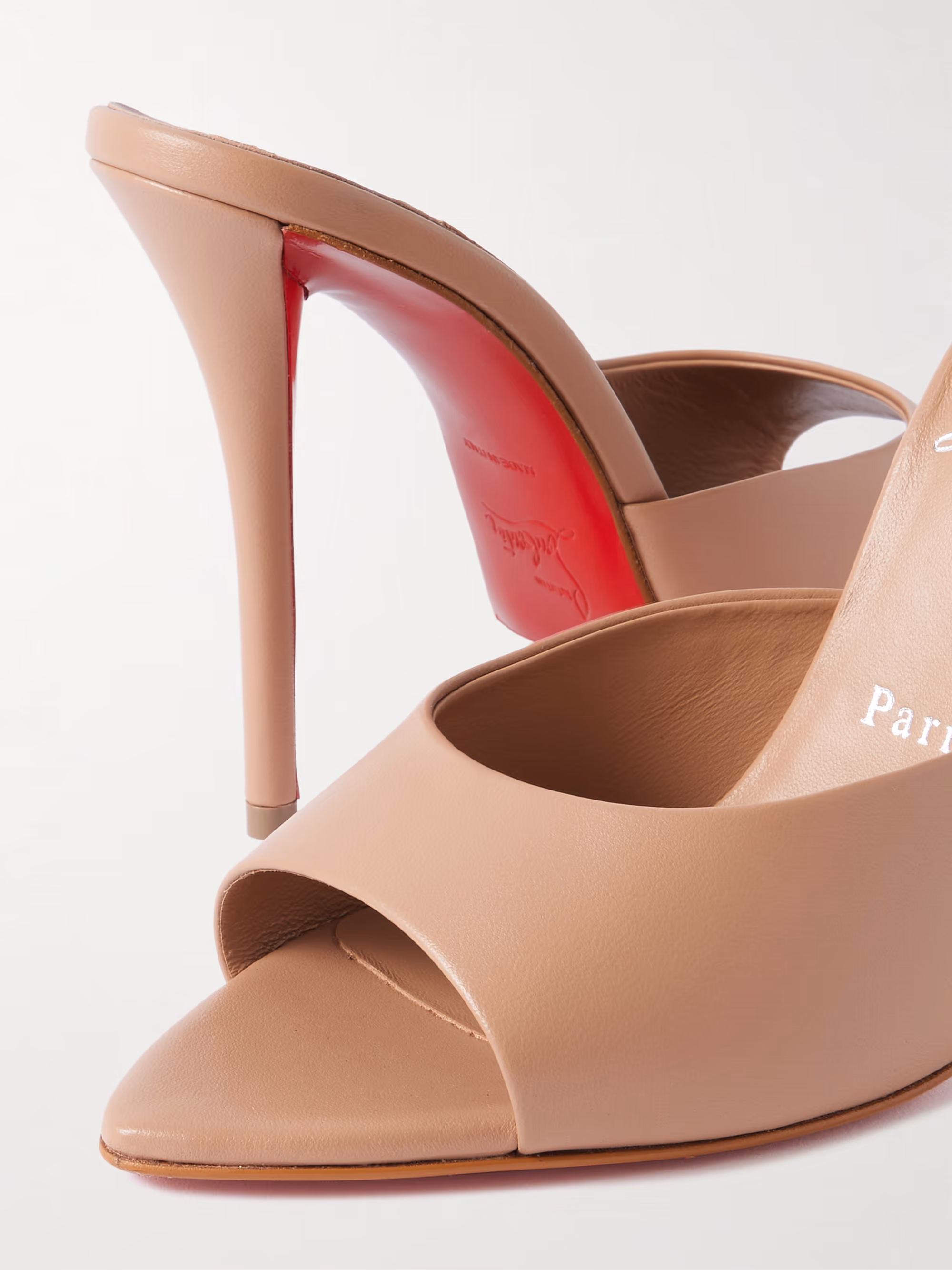 Christian Louboutin Miss Z 100 Leather Mules
