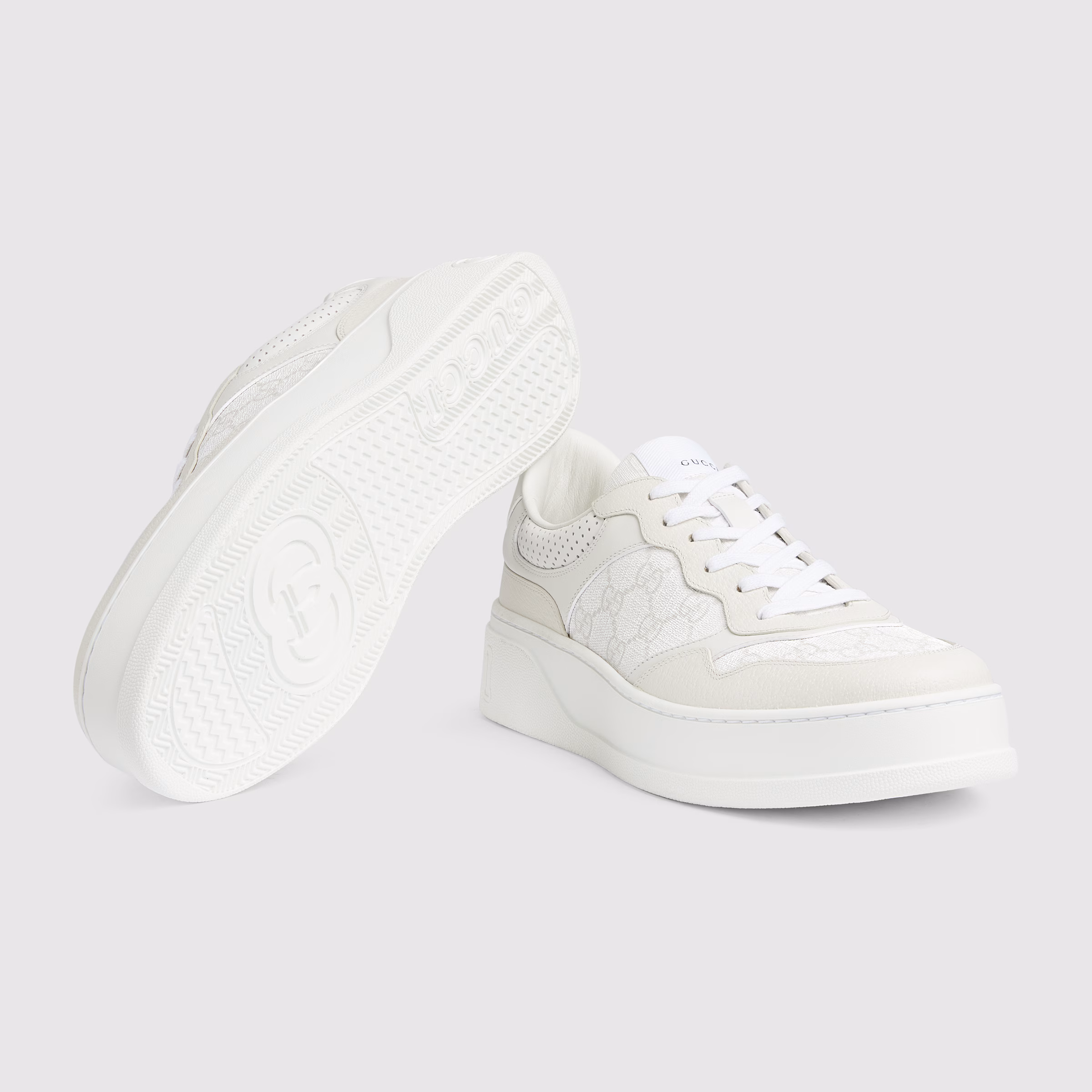 Gucci Men's Chunky Sneaker with GG (White/Grey)