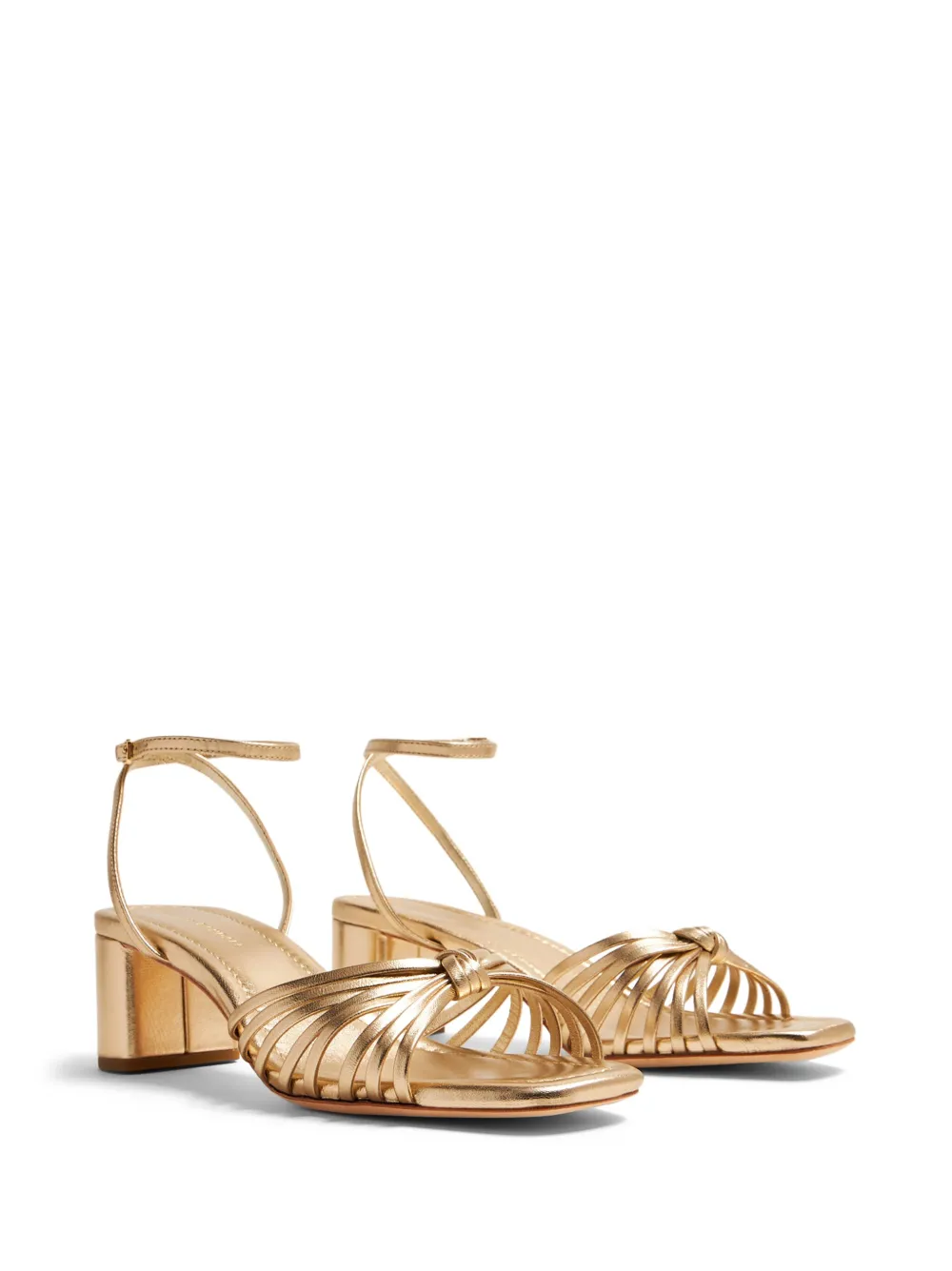 Loeffler Randall Olivian 50mm Metallic Sandals (Gold)