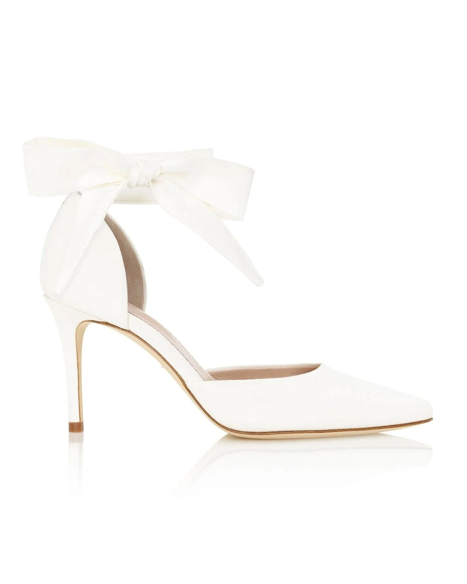 Emmy London — Harriet Ivory Suede Mid Heel