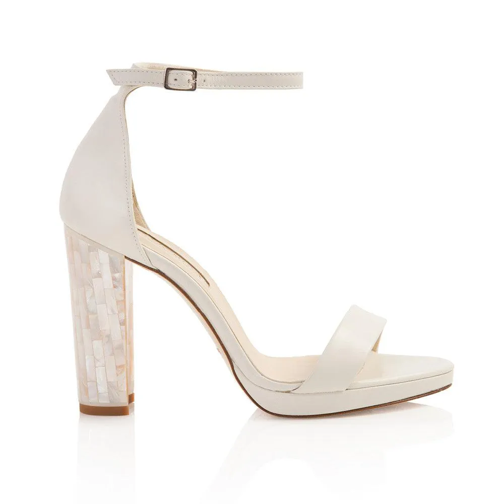 Freya Rose — Dove — Ivory Platform Sandal