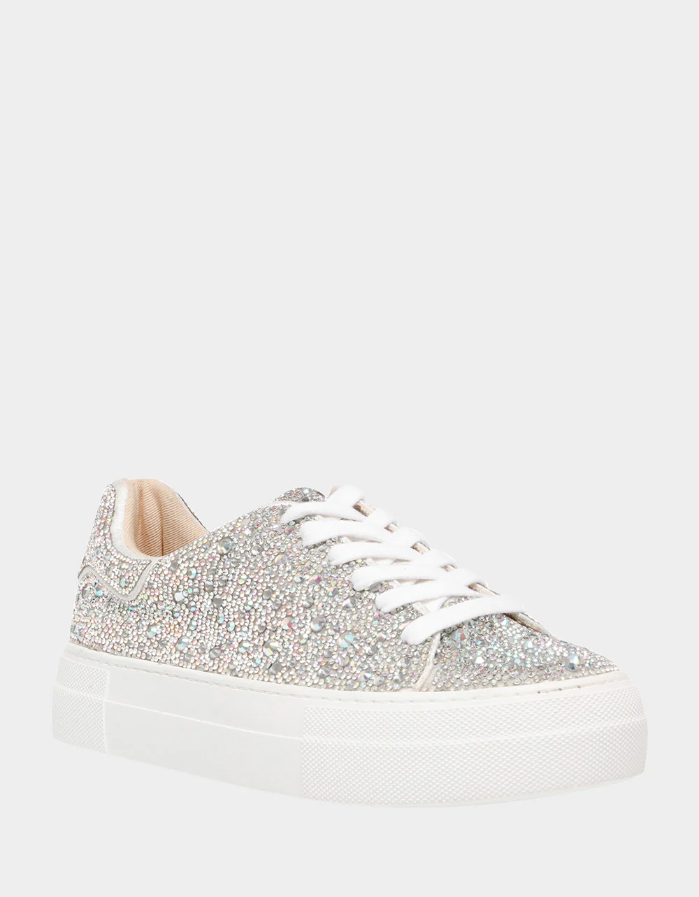 Betsey Johnson Sidny Rhinestones Lace‑Up Sneakers