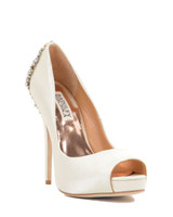 Badgley Mischka Kiara Embellished Peep-toe Pump