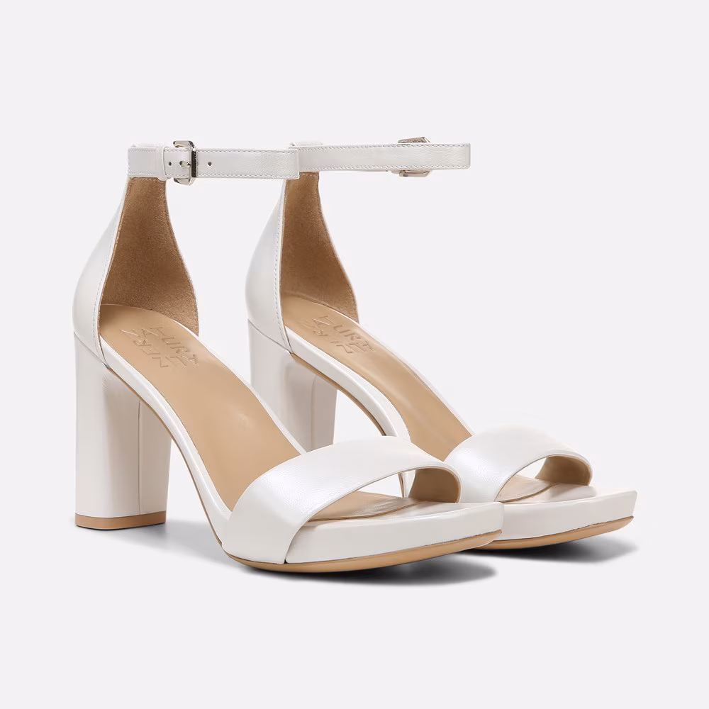 Naturalizer Joy Dress Sandal – White Leather