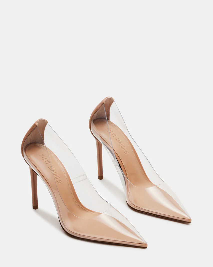 Steve Madden Thrive Clear PVC Stiletto Pump
