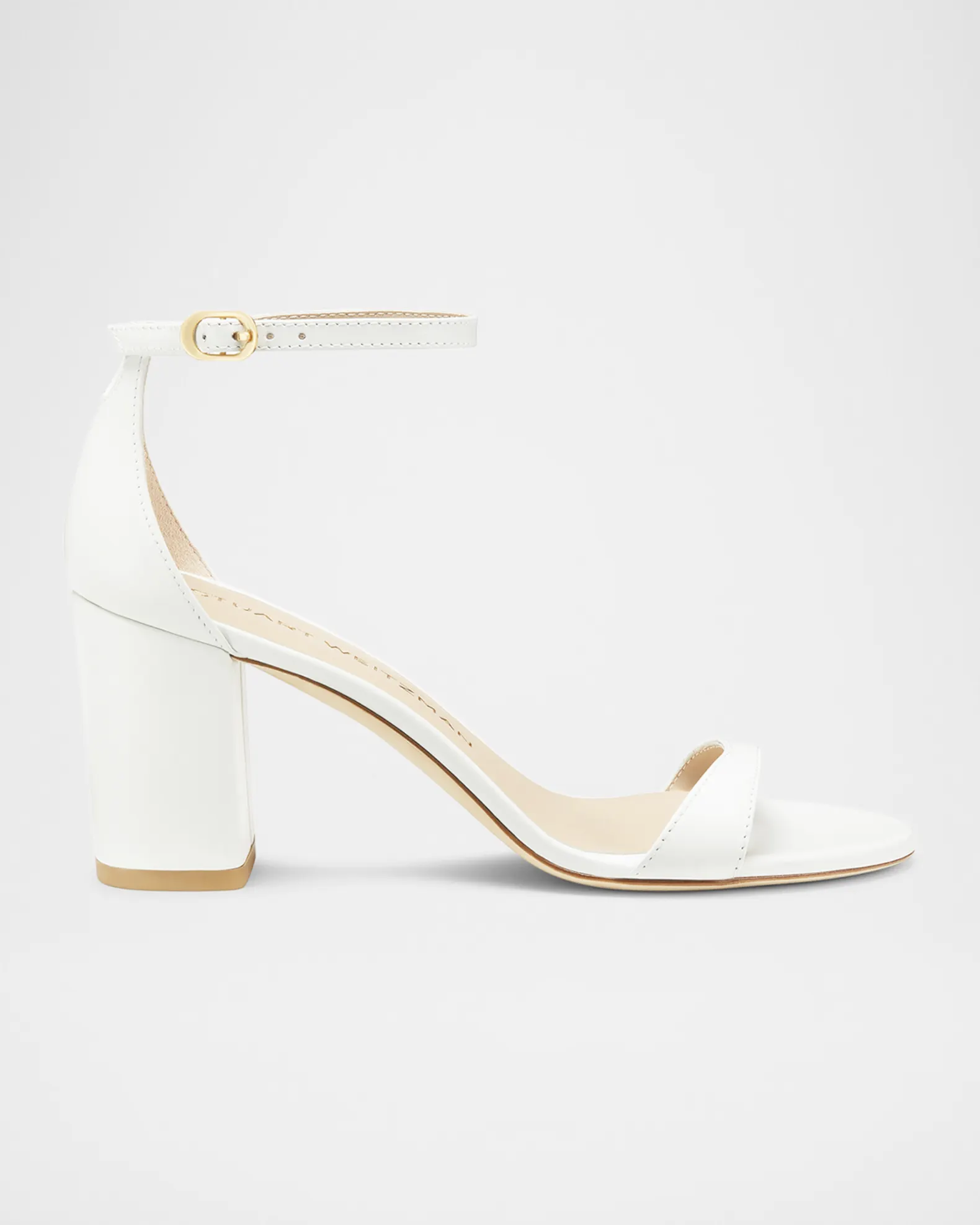 Stuart Weitzman NUDIST BLOCK 75 Bridal Sandal