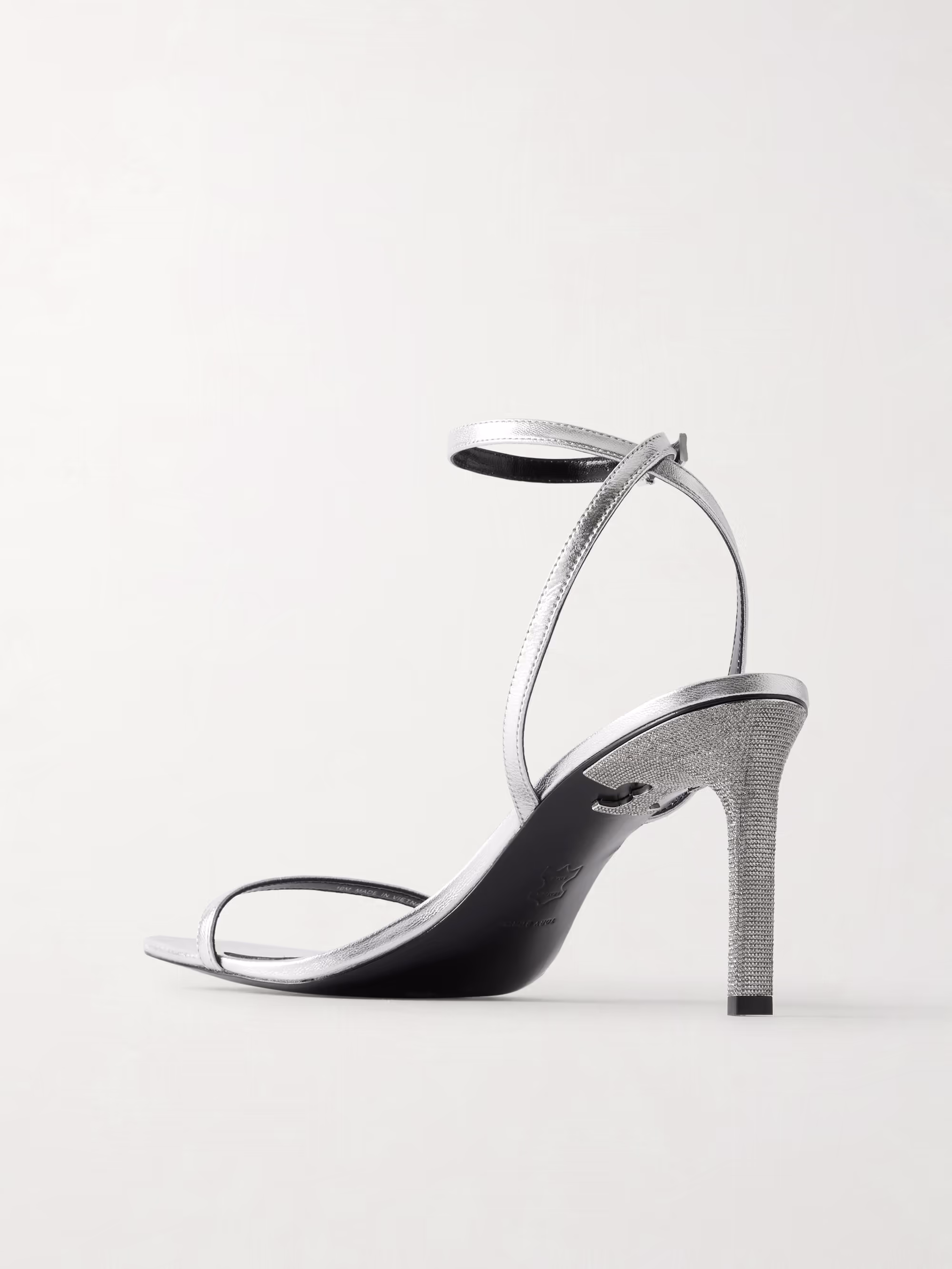 Tory Burch Crystal-embellished metallic leather sandals