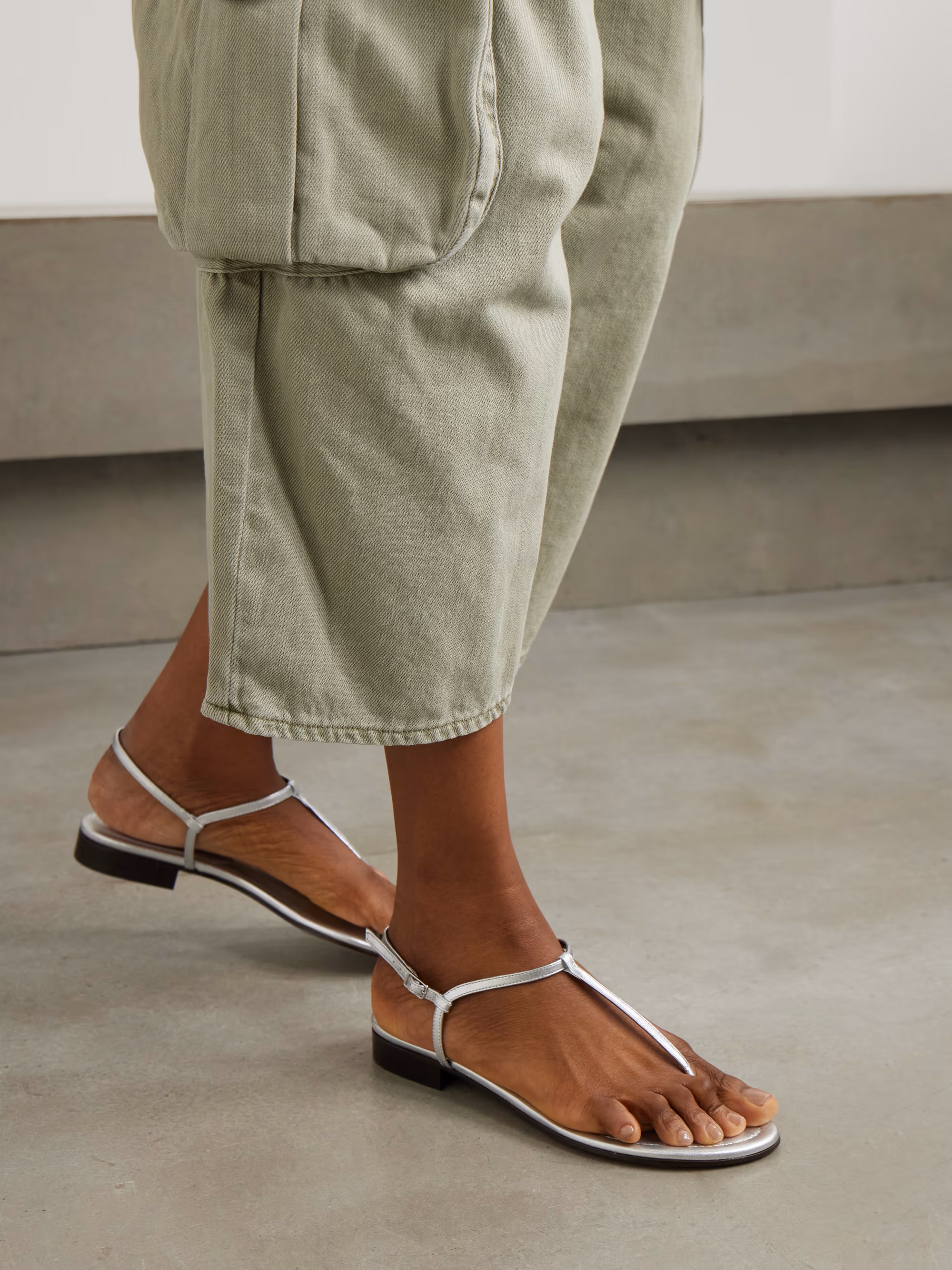 EMME PARSONS Cecilia metallic leather sandals