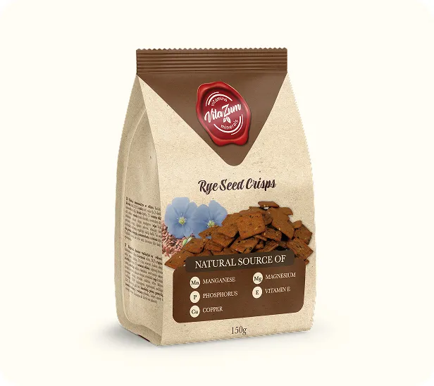 Rye seed crisp crackers 
